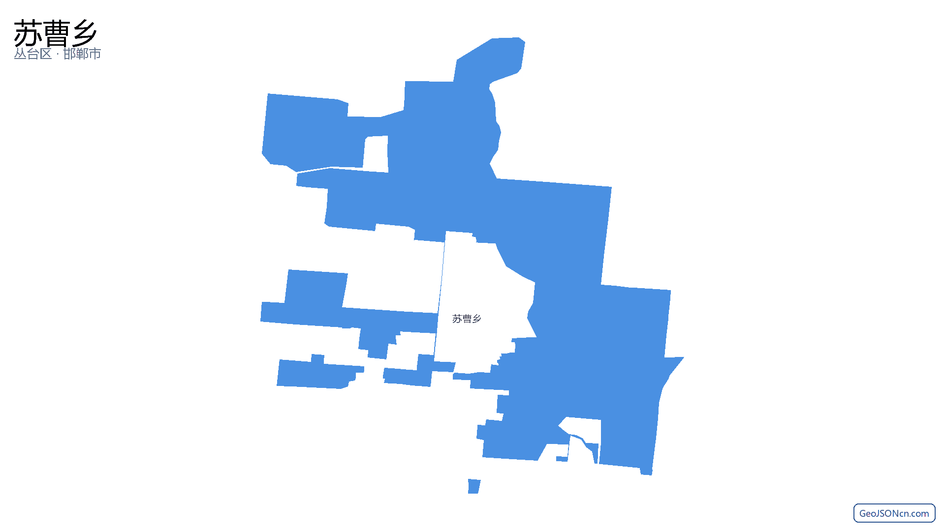 苏曹乡行政区划边界地图(丛台区·邯郸市),提供GeoJSON、SHP矢量边界数据下载及高清地图大图(PNG/JPG) - GeoJSONcn.com