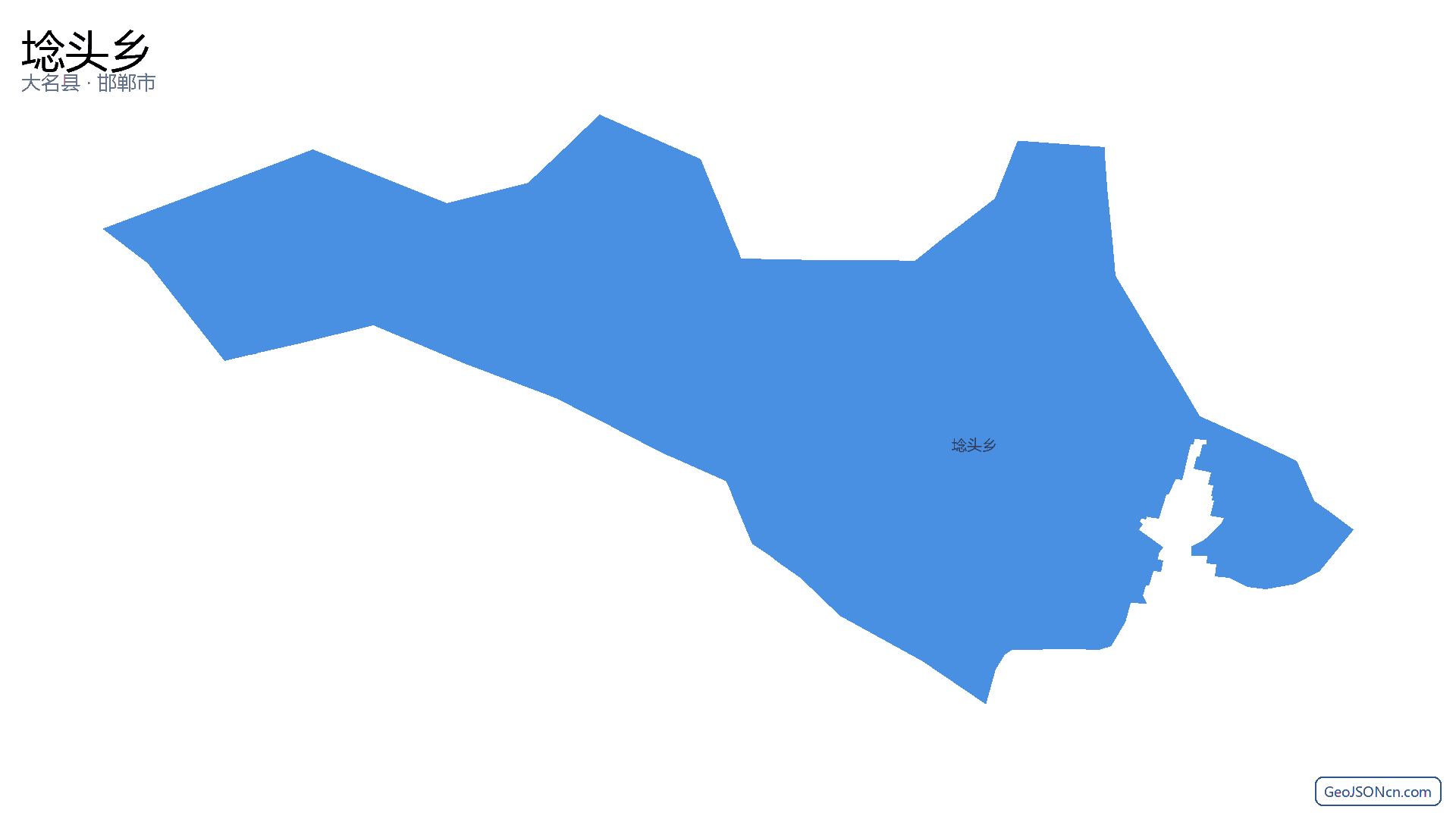 埝头乡行政区划边界地图(大名县·邯郸市),提供GeoJSON、SHP矢量边界数据下载及高清地图大图(PNG/JPG) - GeoJSONcn.com
