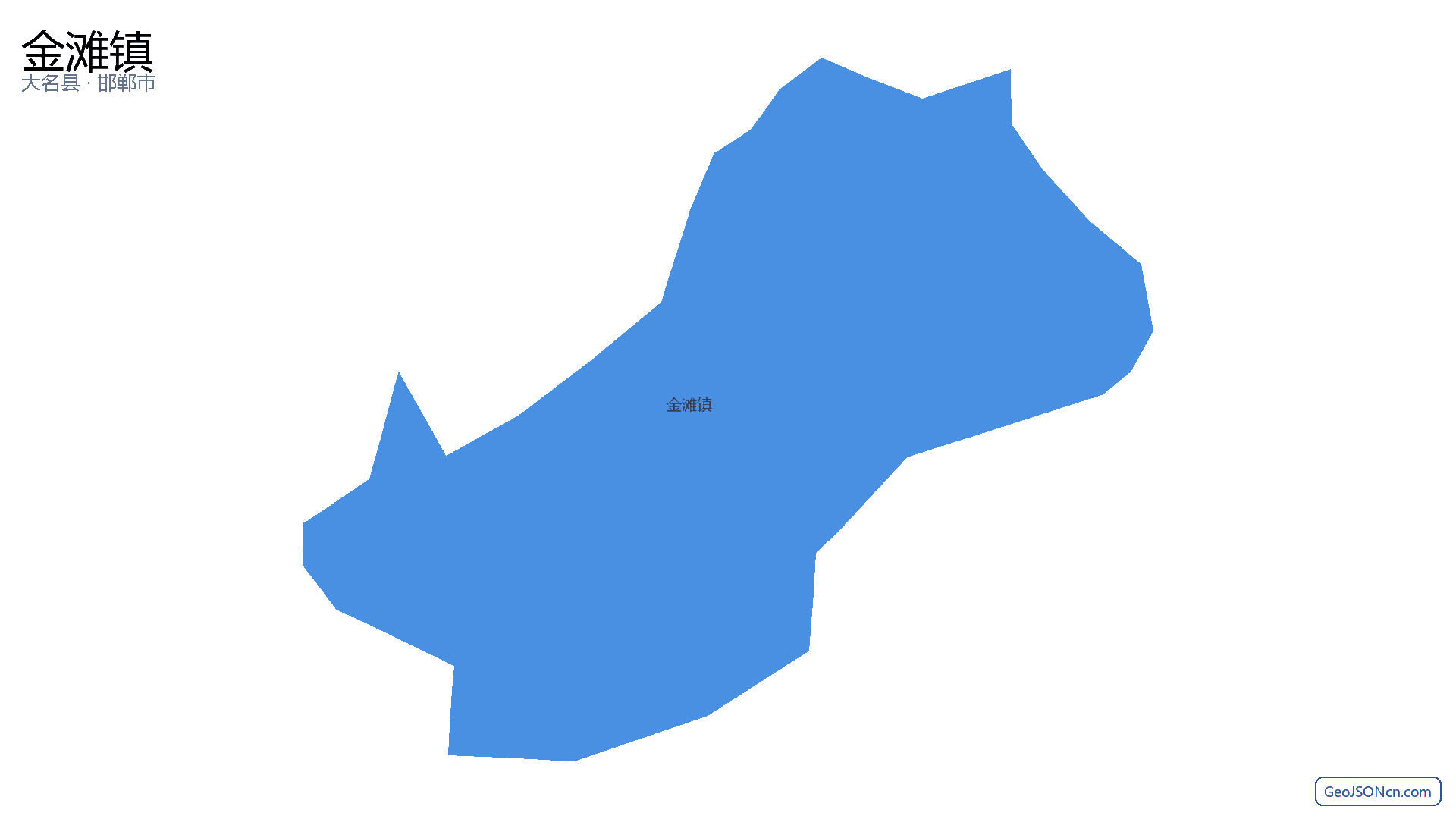 金滩镇行政区划边界地图（大名县·邯郸市）,提供GeoJSON、SHP矢量边界数据下载及高清地图大图(PNG/JPG) - GeoJSONcn.com