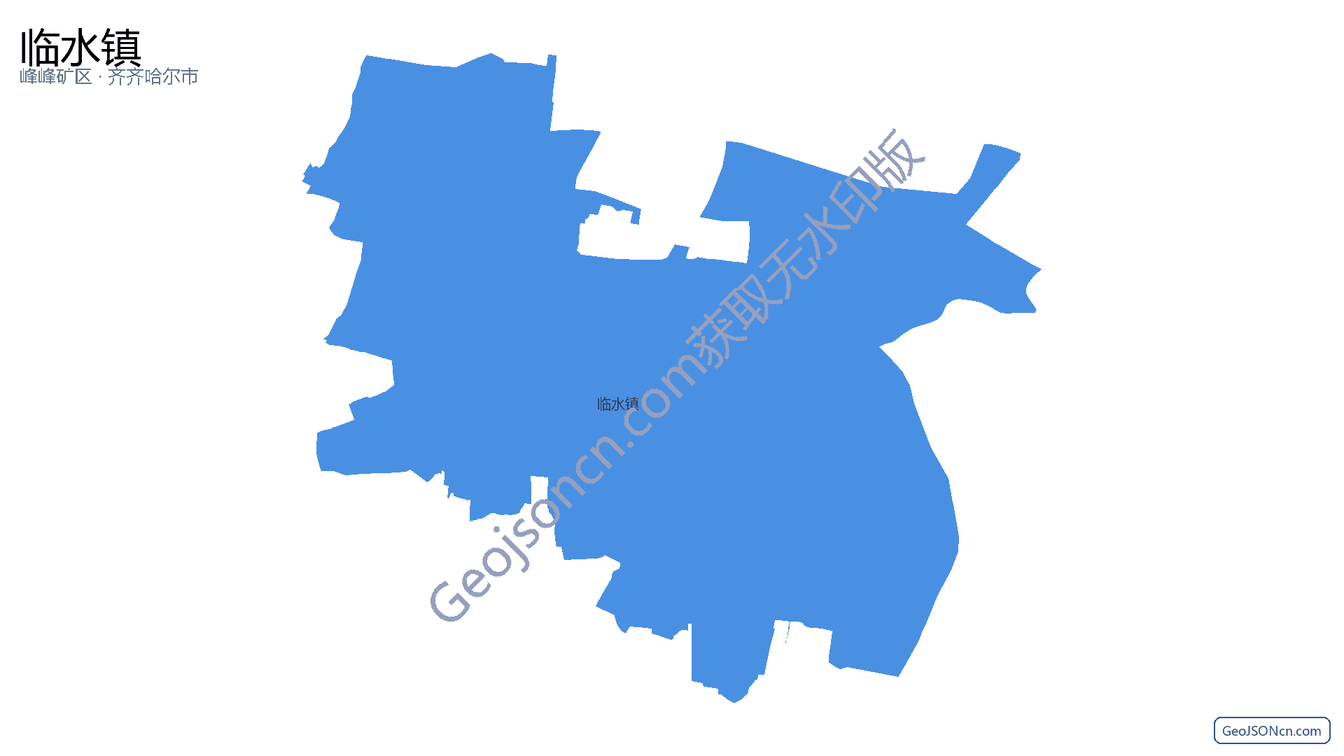临水镇行政区划边界地图(峰峰矿区·邯郸市),提供GeoJSON、SHP矢量边界数据下载及高清地图大图(PNG/JPG) - GeoJSONcn.com