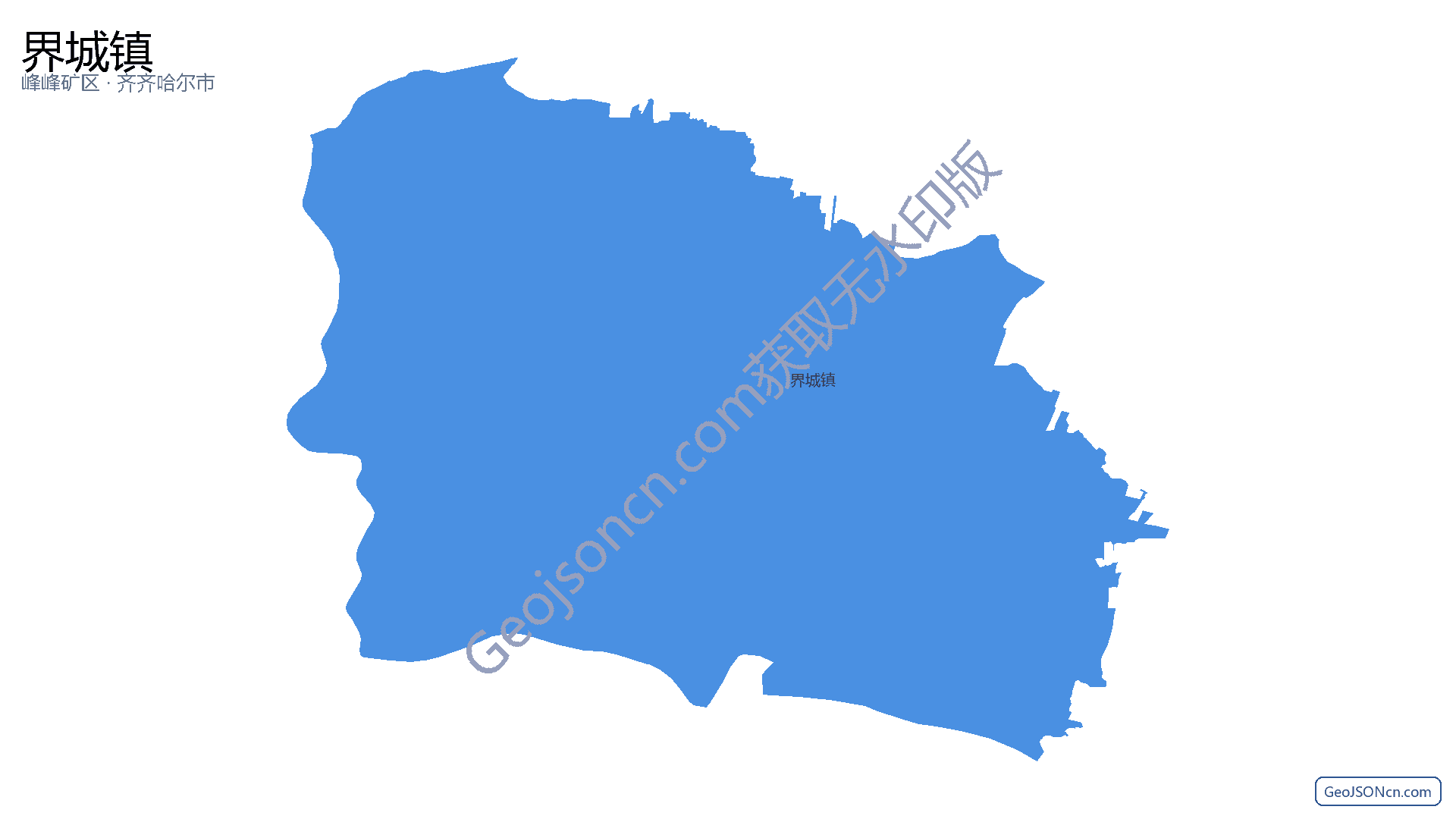 界城镇行政区划边界地图（峰峰矿区·邯郸市）,提供GeoJSON、SHP矢量边界数据下载及高清地图大图(PNG/JPG) - GeoJSONcn.com