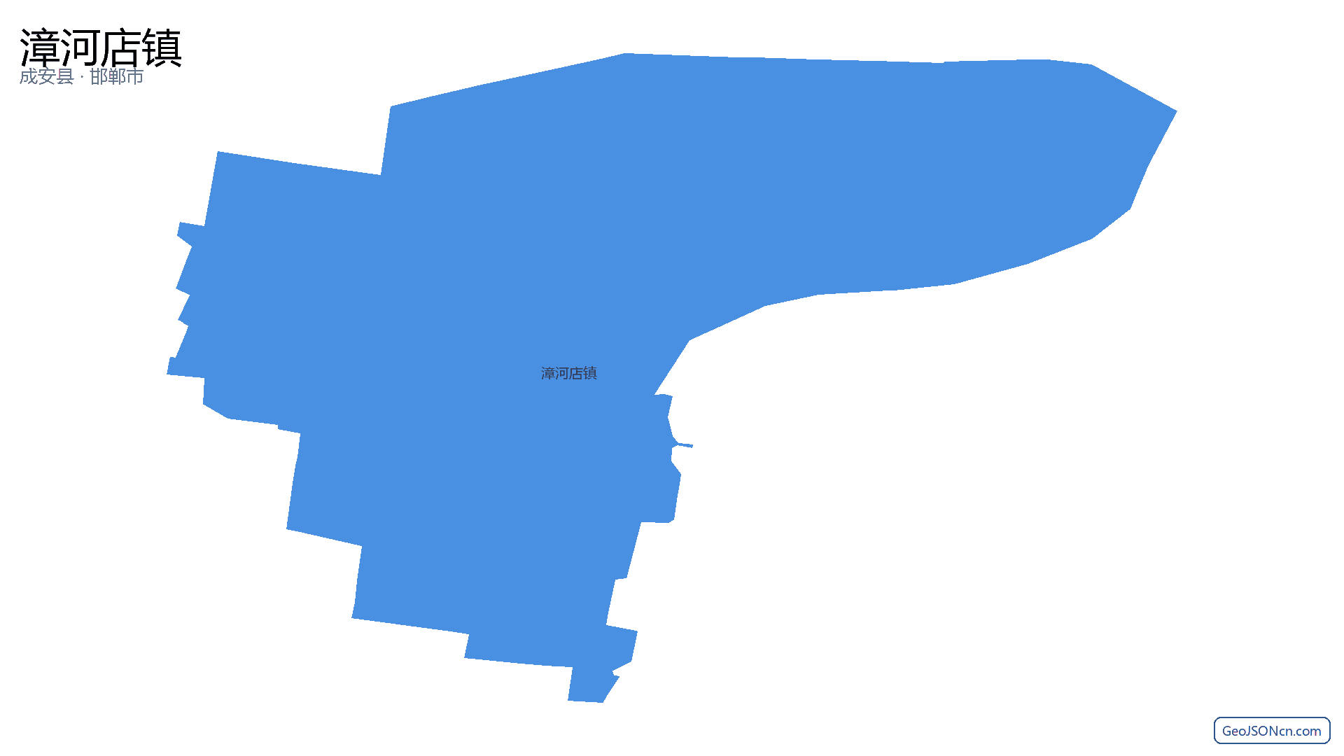 漳河店镇行政区划边界地图(成安县·邯郸市),提供GeoJSON、SHP矢量边界数据下载及高清地图大图(PNG/JPG) - GeoJSONcn.com