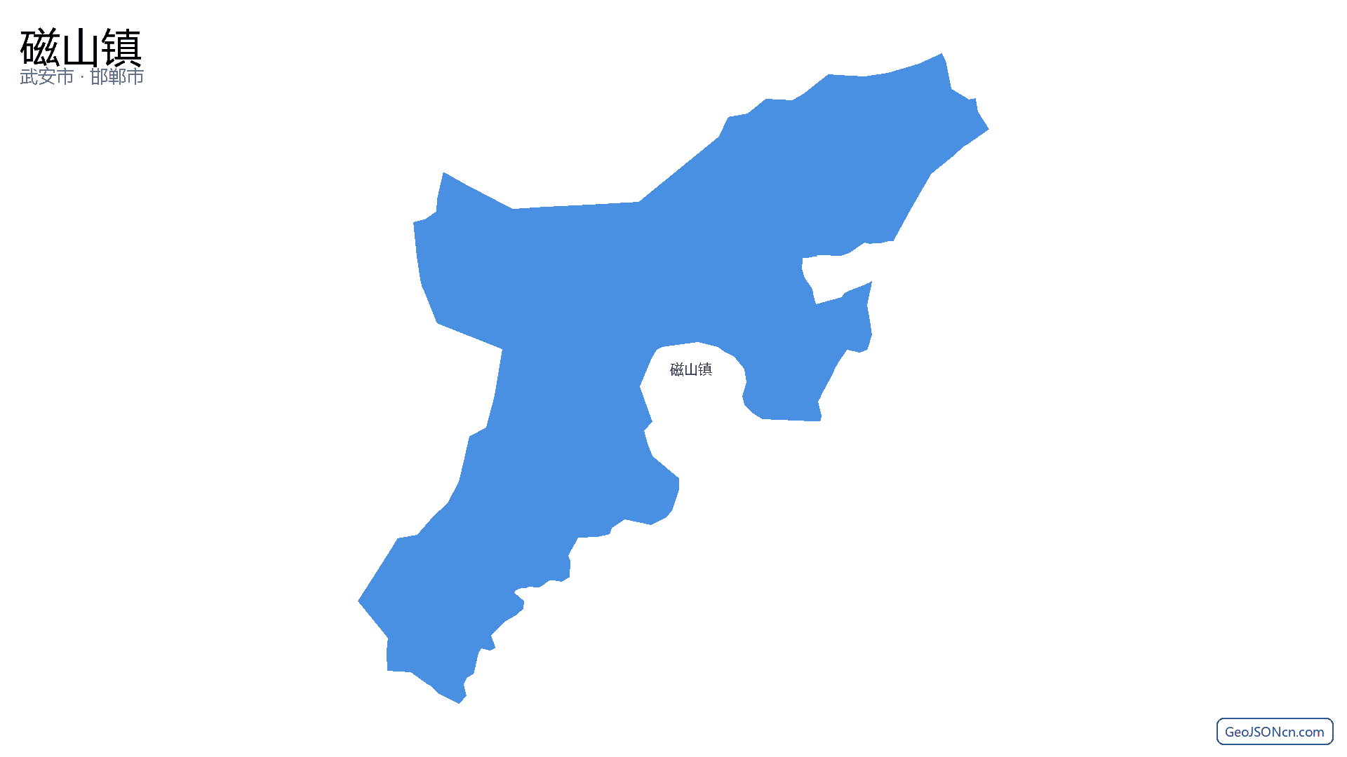磁山镇行政区划边界地图(武安市·邯郸市),提供GeoJSON、SHP矢量边界数据下载及高清地图大图(PNG/JPG) - GeoJSONcn.com