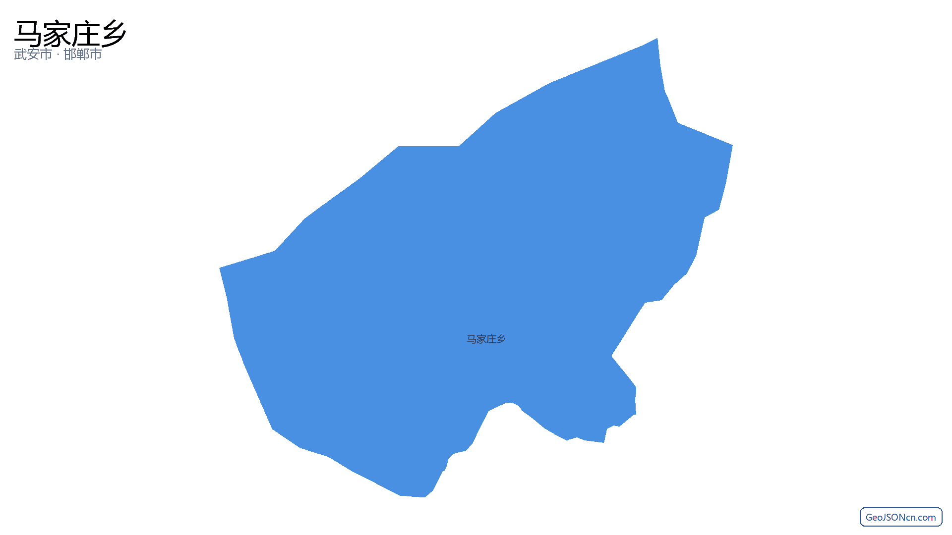 马家庄乡行政区划边界地图（武安市·邯郸市）,提供GeoJSON、SHP矢量边界数据下载及高清地图大图(PNG/JPG) - GeoJSONcn.com