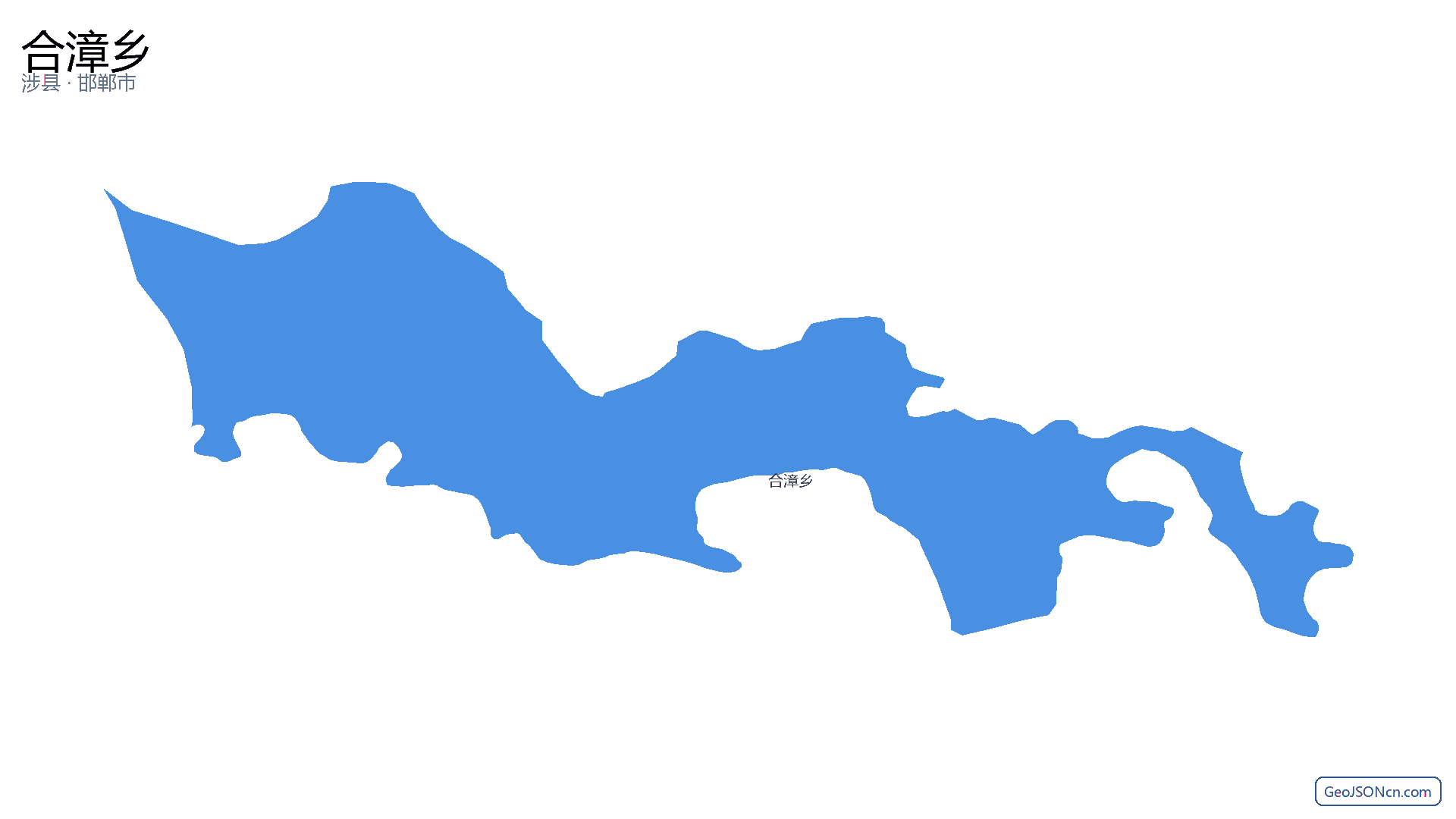合漳乡行政区划边界地图（涉县·邯郸市）,提供GeoJSON、SHP矢量边界数据下载及高清地图大图(PNG/JPG) - GeoJSONcn.com