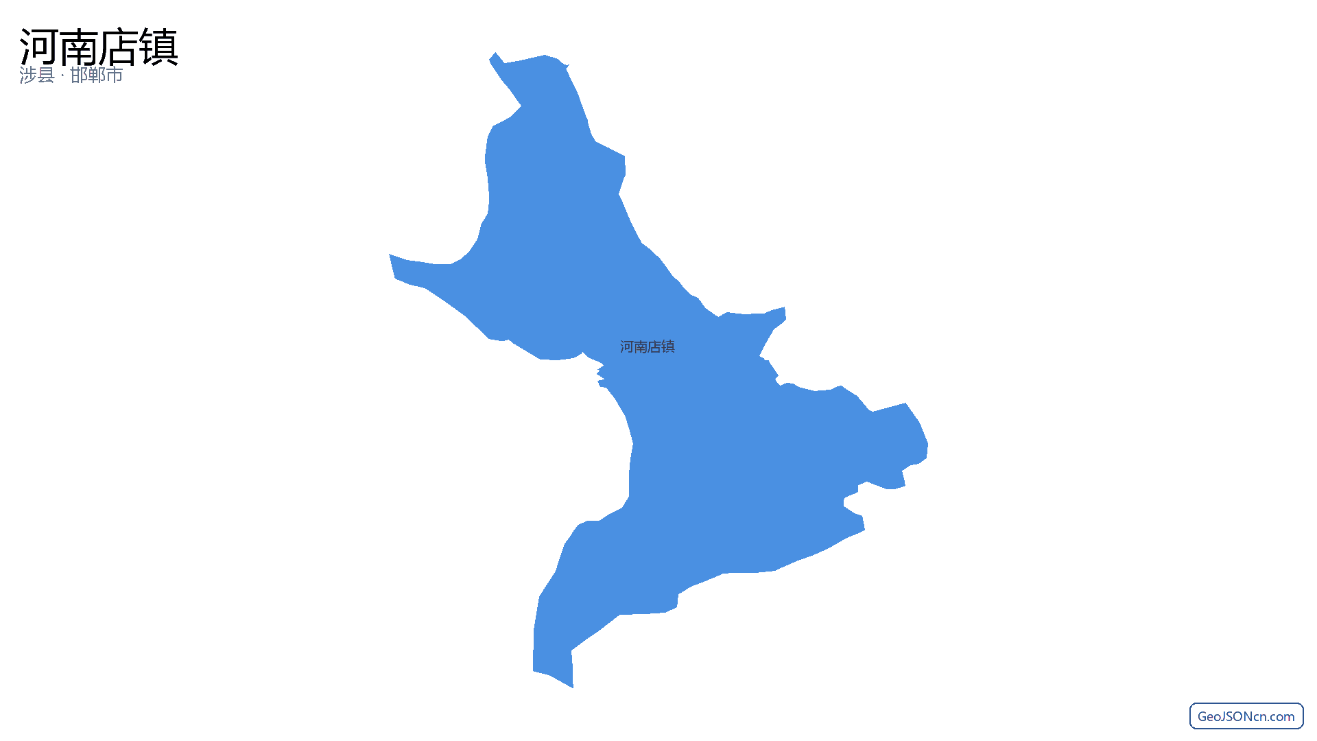 河南店镇行政区划边界地图（涉县·邯郸市）,提供GeoJSON、SHP矢量边界数据下载及高清地图大图(PNG/JPG) - GeoJSONcn.com