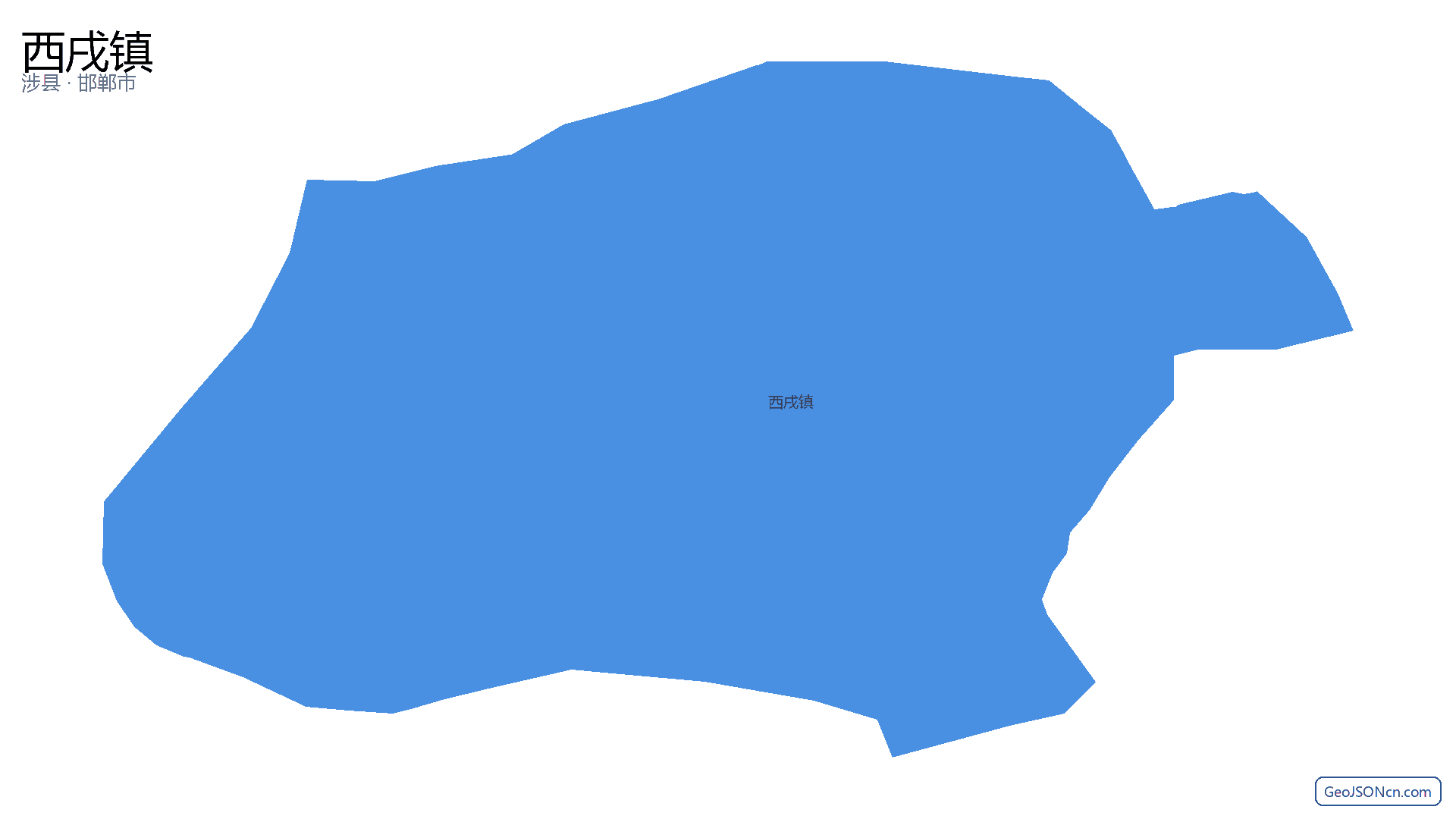 西戌镇行政区划边界地图(涉县·邯郸市),提供GeoJSON、SHP矢量边界数据下载及高清地图大图(PNG/JPG) - GeoJSONcn.com