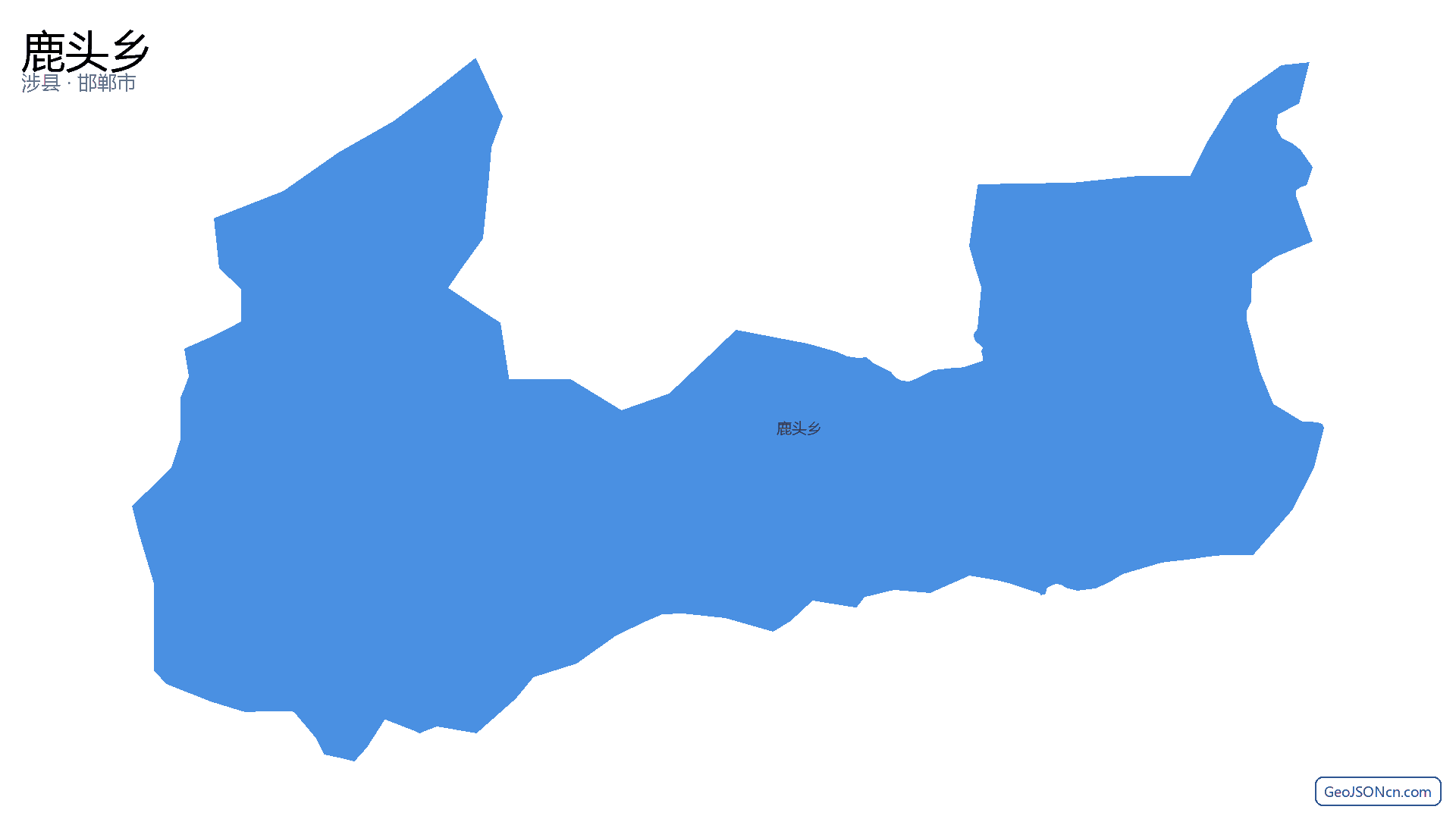 鹿头乡行政区划边界地图（涉县·邯郸市）,提供GeoJSON、SHP矢量边界数据下载及高清地图大图(PNG/JPG) - GeoJSONcn.com