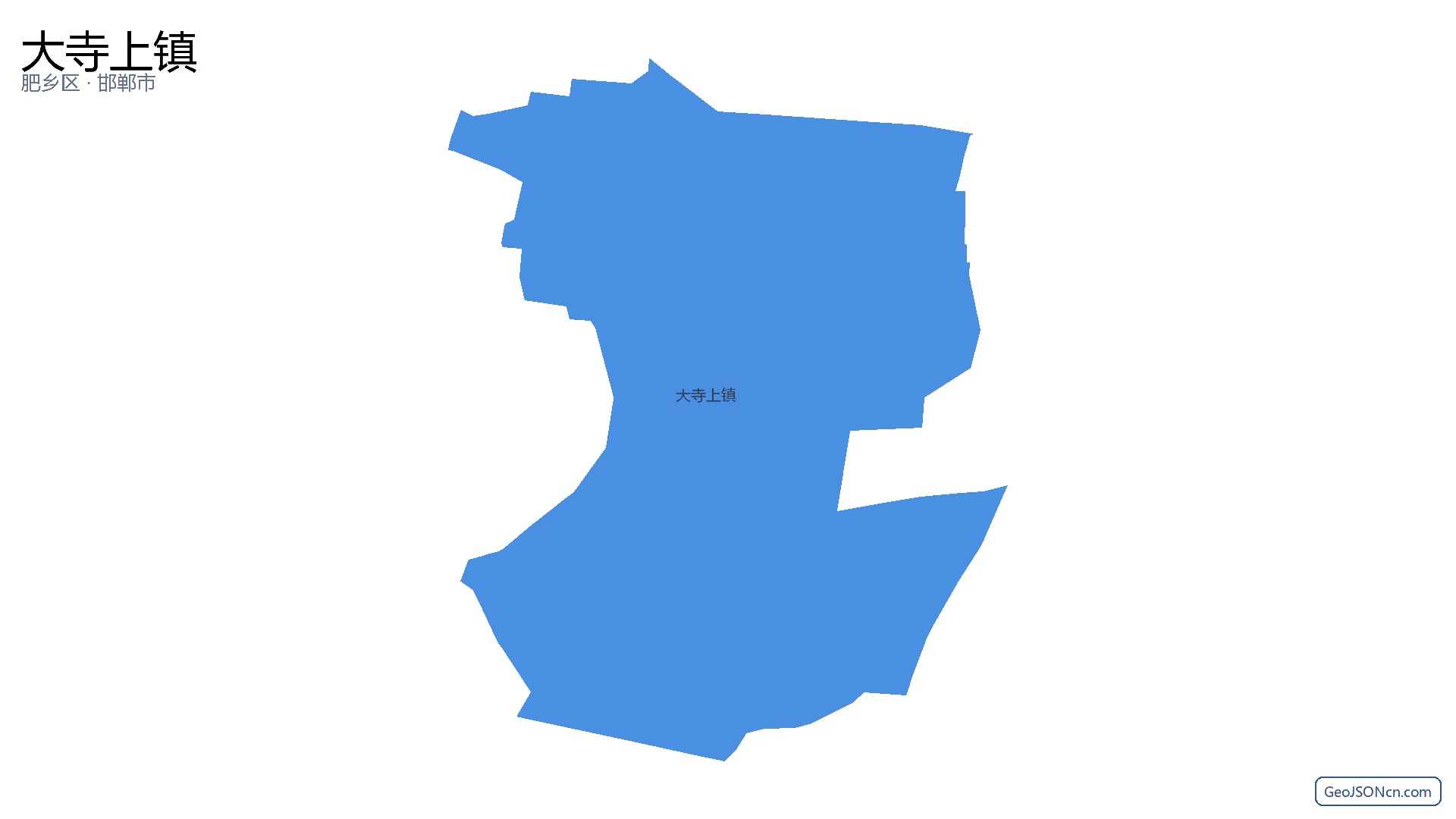 大寺上镇行政区划边界地图（肥乡区·邯郸市）,提供GeoJSON、SHP矢量边界数据下载及高清地图大图(PNG/JPG) - GeoJSONcn.com