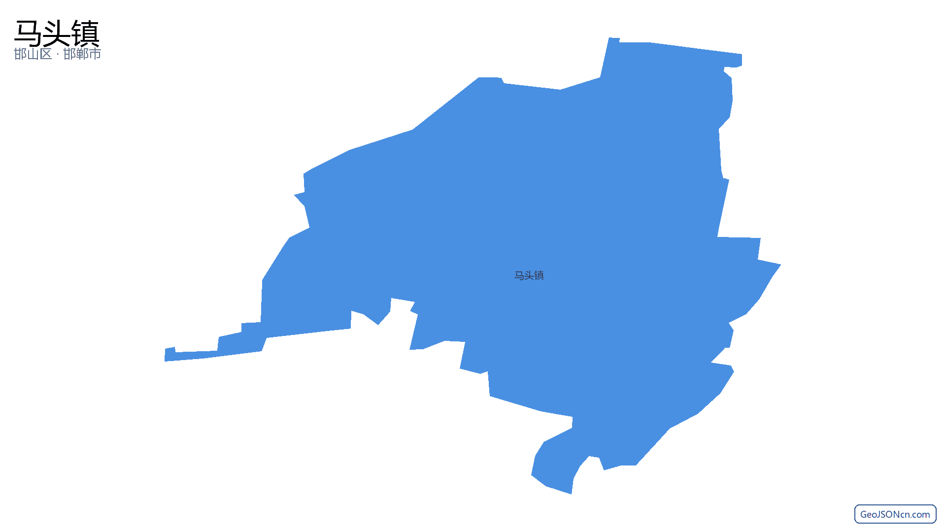 马头镇行政区划边界地图（邯山区·邯郸市）,提供GeoJSON、SHP矢量边界数据下载及高清地图大图(PNG/JPG) - GeoJSONcn.com