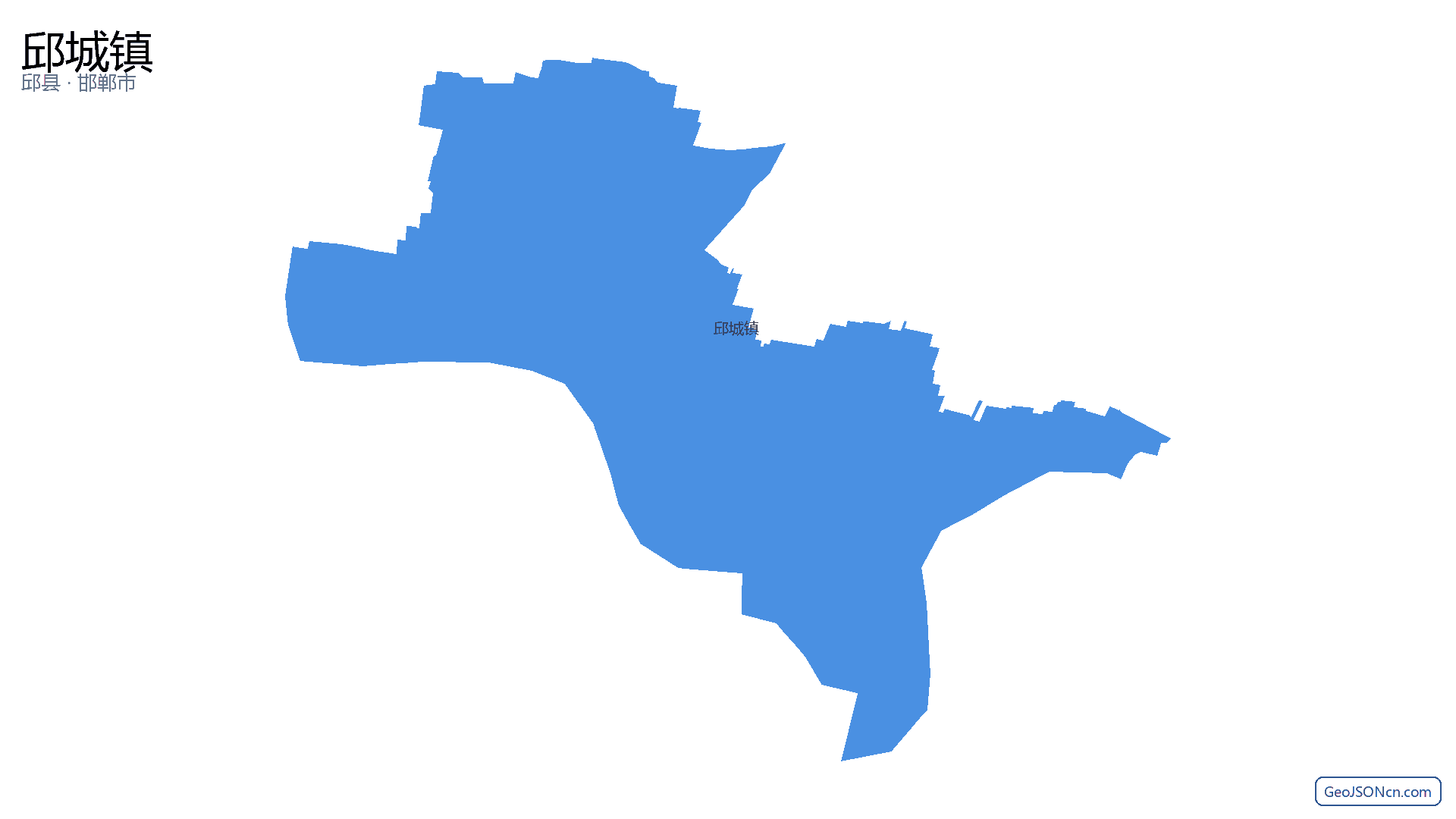 邱城镇行政区划边界地图（邱县·邯郸市）,提供GeoJSON、SHP矢量边界数据下载及高清地图大图(PNG/JPG) - GeoJSONcn.com