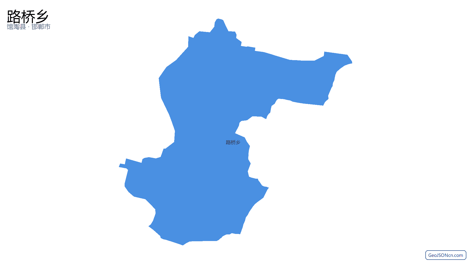 路桥乡行政区划边界地图(馆陶县·邯郸市),提供GeoJSON、SHP矢量边界数据下载及高清地图大图(PNG/JPG) - GeoJSONcn.com