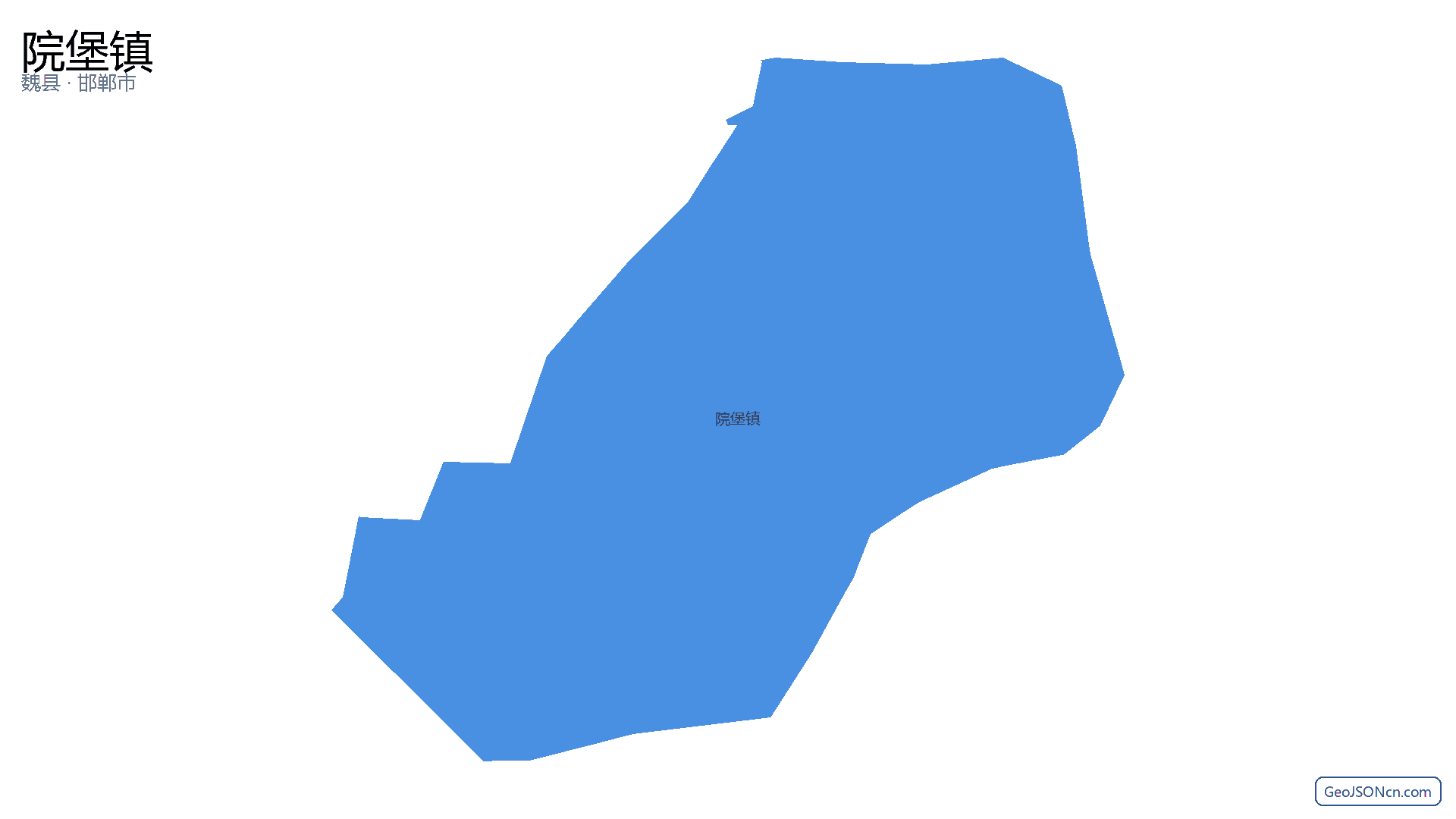 院堡镇行政区划边界地图（魏县·邯郸市）,提供GeoJSON、SHP矢量边界数据下载及高清地图大图(PNG/JPG) - GeoJSONcn.com