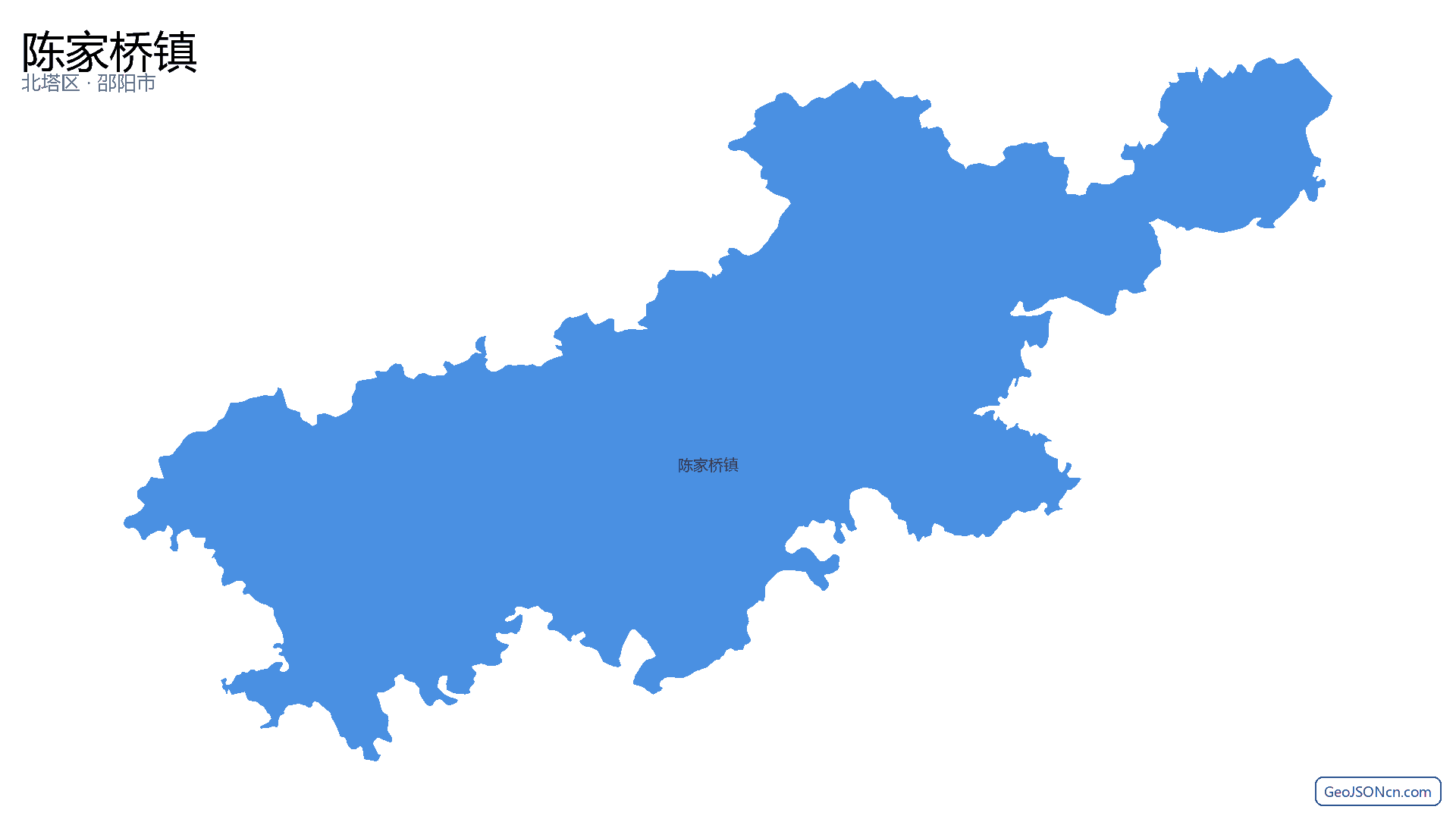 陈家桥镇行政区划边界地图(北塔区·邵阳市),提供GeoJSON、SHP矢量边界数据下载及高清地图大图(PNG/JPG) - GeoJSONcn.com