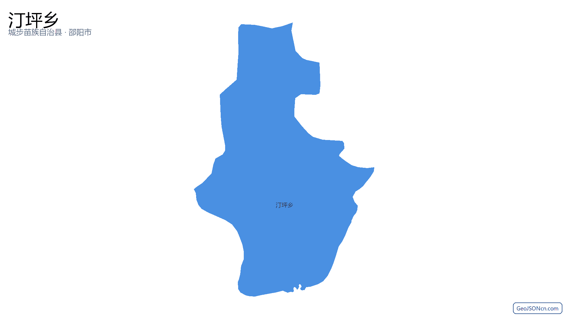 汀坪乡行政区划边界地图（城步苗族自治县·邵阳市）,提供GeoJSON、SHP矢量边界数据下载及高清地图大图(PNG/JPG) - GeoJSONcn.com