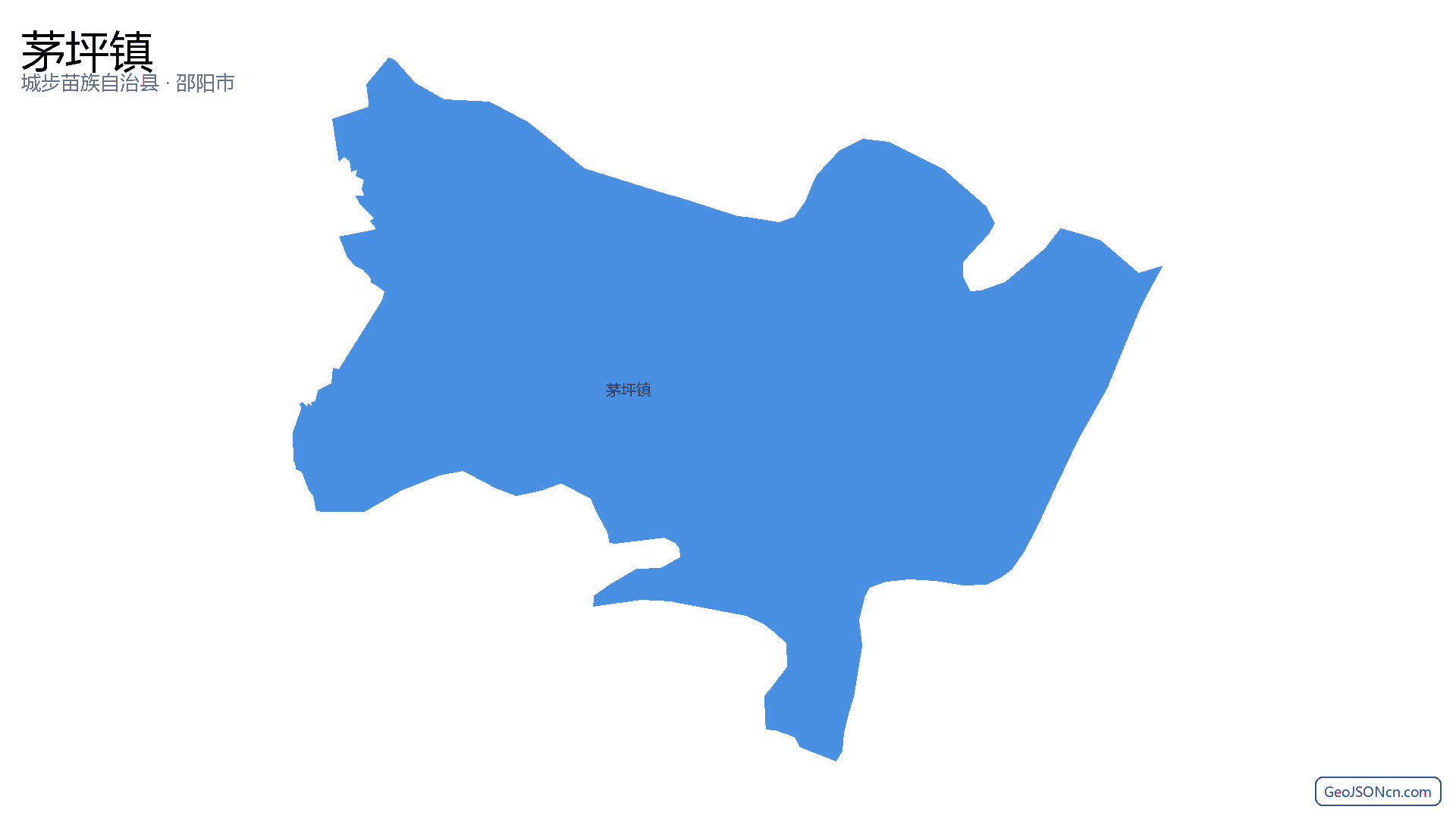 茅坪镇行政区划边界地图（城步苗族自治县·邵阳市）,提供GeoJSON、SHP矢量边界数据下载及高清地图大图(PNG/JPG) - GeoJSONcn.com