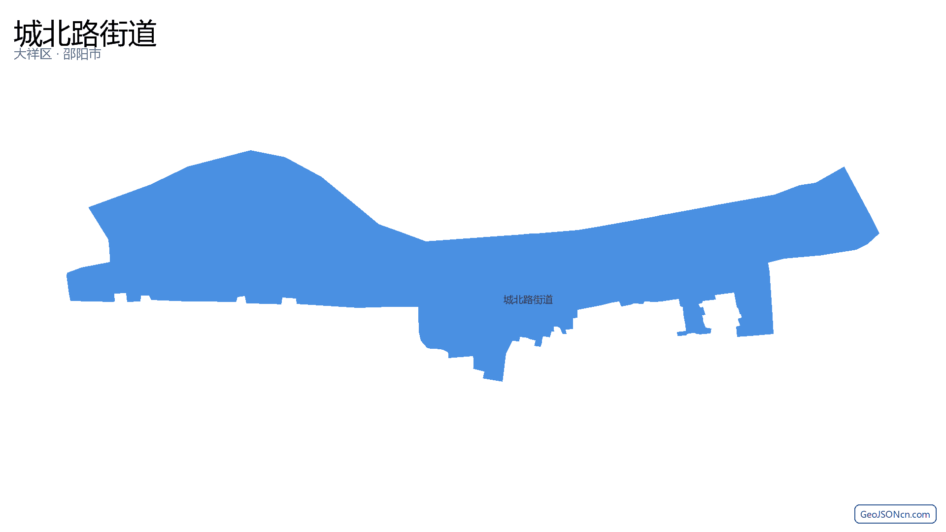 城北路街道行政区划边界地图(大祥区·邵阳市),提供GeoJSON、SHP矢量边界数据下载及高清地图大图(PNG/JPG) - GeoJSONcn.com