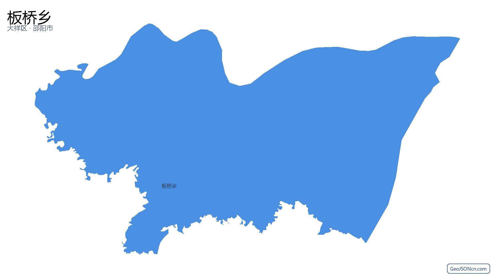 板桥乡行政区划边界地图(大祥区·邵阳市),提供GeoJSON、SHP矢量边界数据下载及高清地图大图(PNG/JPG) - GeoJSONcn.com