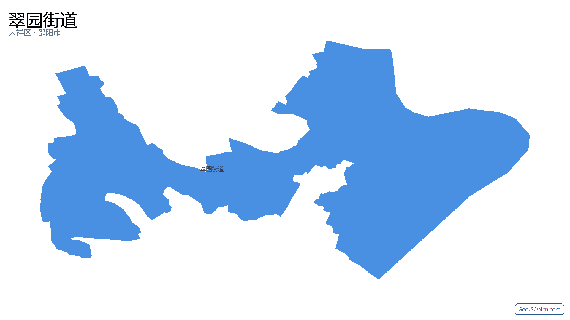 翠园街道行政区划边界地图(大祥区·邵阳市),提供GeoJSON、SHP矢量边界数据下载及高清地图大图(PNG/JPG) - GeoJSONcn.com