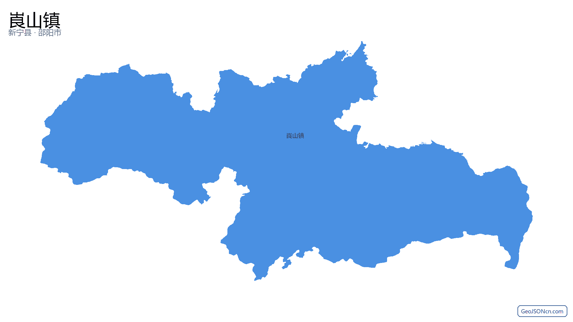 崀山镇行政区划边界地图（新宁县·邵阳市）,提供GeoJSON、SHP矢量边界数据下载及高清地图大图(PNG/JPG) - GeoJSONcn.com