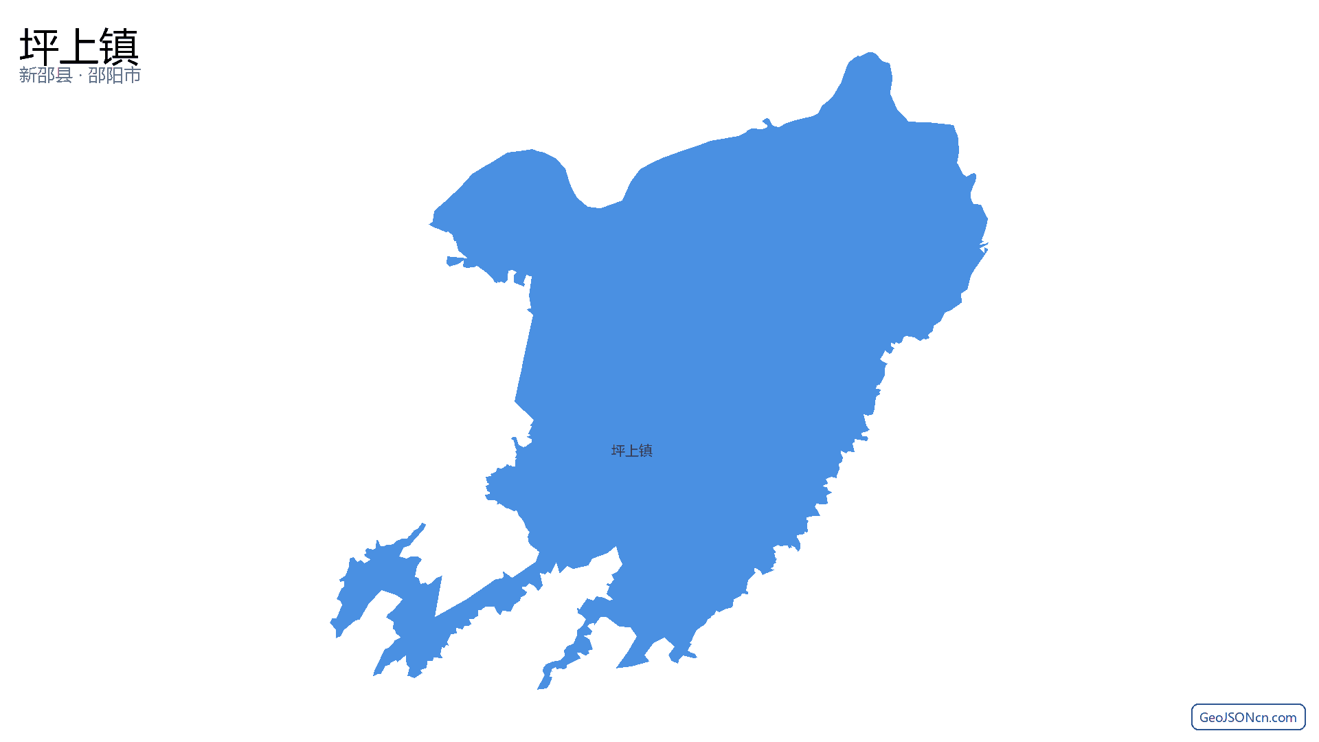 坪上镇行政区划边界地图（新邵县·邵阳市）,提供GeoJSON、SHP矢量边界数据下载及高清地图大图(PNG/JPG) - GeoJSONcn.com