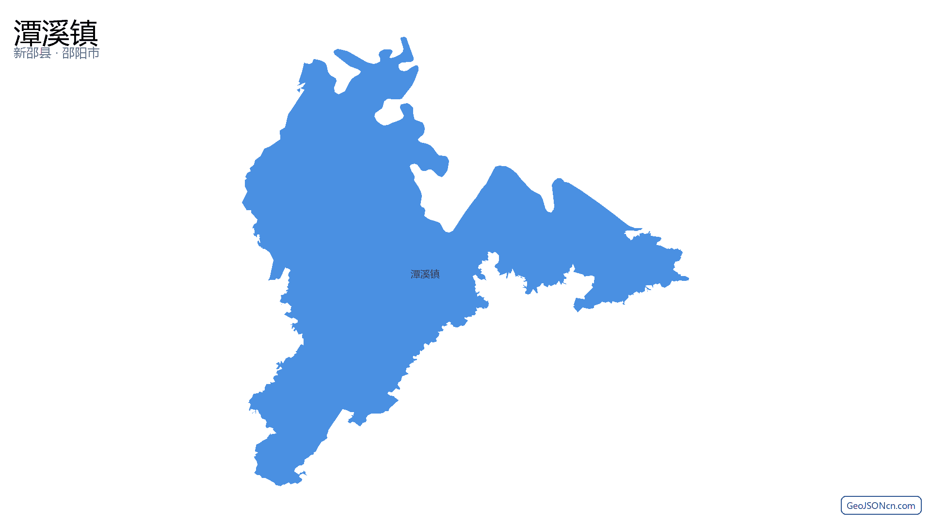 潭溪镇行政区划边界地图（新邵县·邵阳市）,提供GeoJSON、SHP矢量边界数据下载及高清地图大图(PNG/JPG) - GeoJSONcn.com