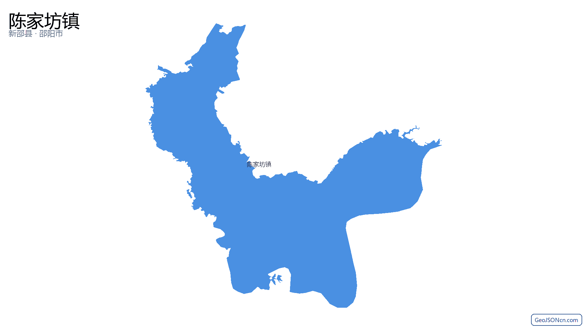 陈家坊镇行政区划边界地图（新邵县·邵阳市）,提供GeoJSON、SHP矢量边界数据下载及高清地图大图(PNG/JPG) - GeoJSONcn.com