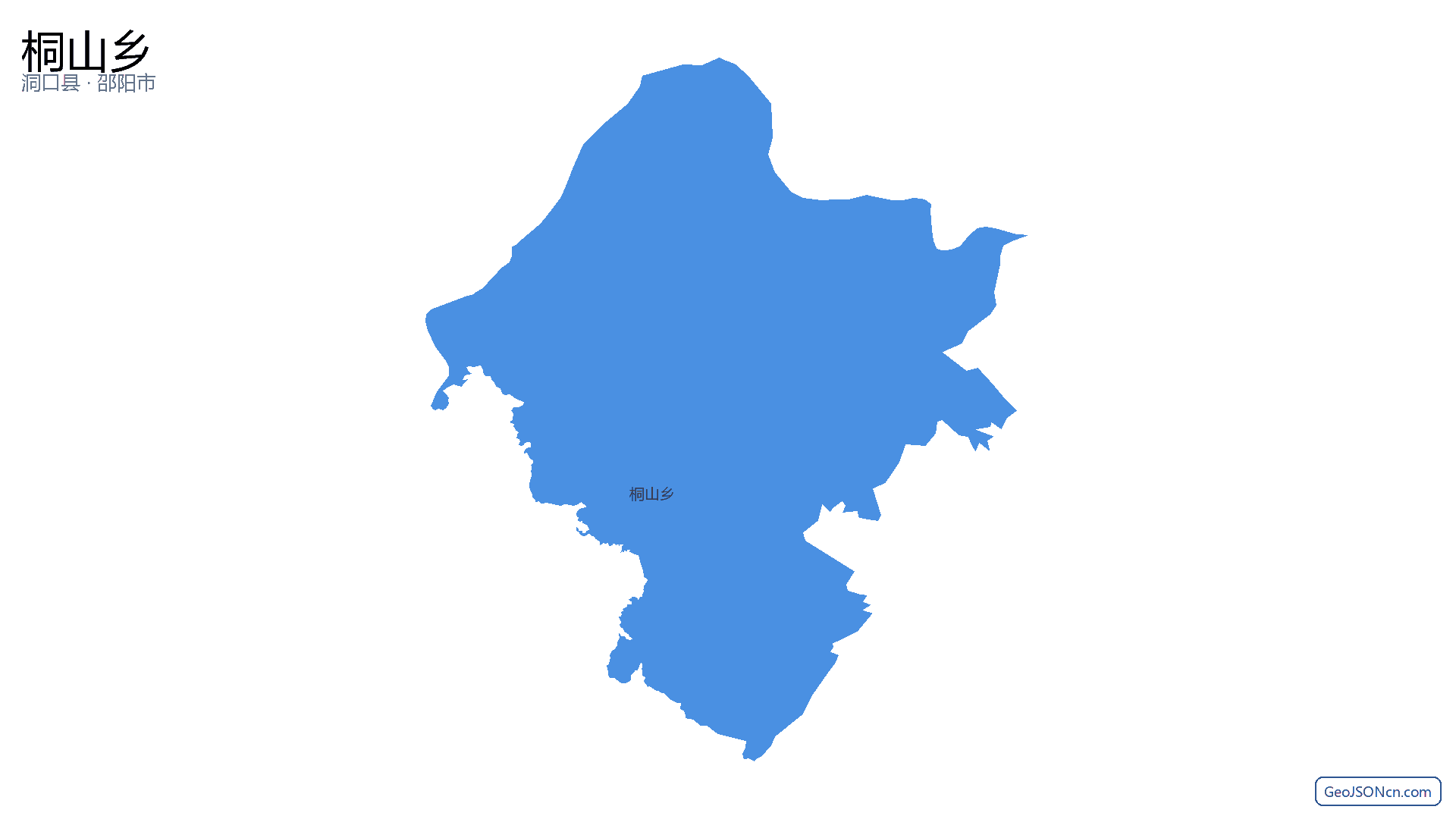 桐山乡行政区划边界地图（洞口县·邵阳市）,提供GeoJSON、SHP矢量边界数据下载及高清地图大图(PNG/JPG) - GeoJSONcn.com