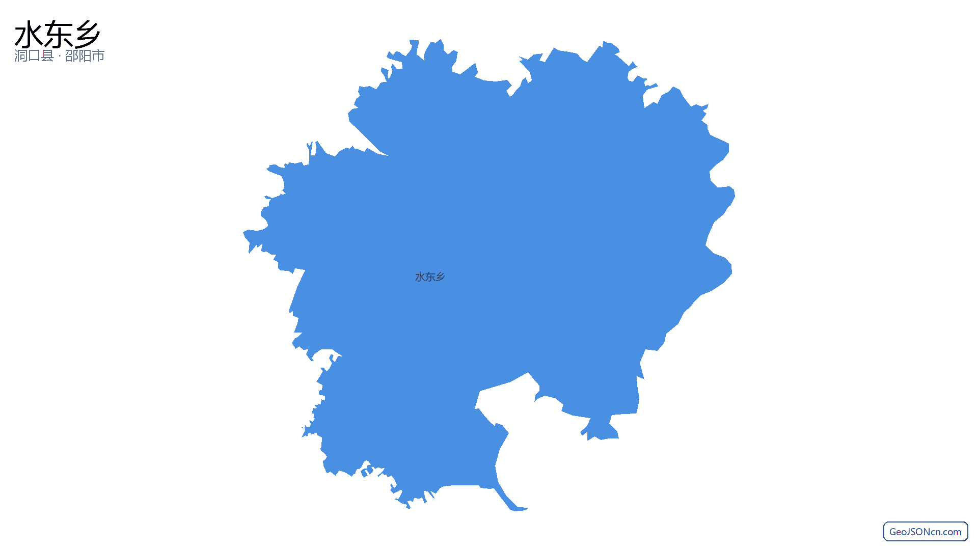 水东乡行政区划边界地图（洞口县·邵阳市）,提供GeoJSON、SHP矢量边界数据下载及高清地图大图(PNG/JPG) - GeoJSONcn.com