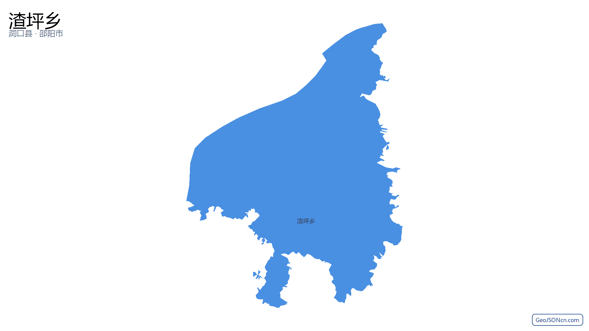 渣坪乡行政区划边界地图(洞口县·邵阳市),提供GeoJSON、SHP矢量边界数据下载及高清地图大图(PNG/JPG) - GeoJSONcn.com