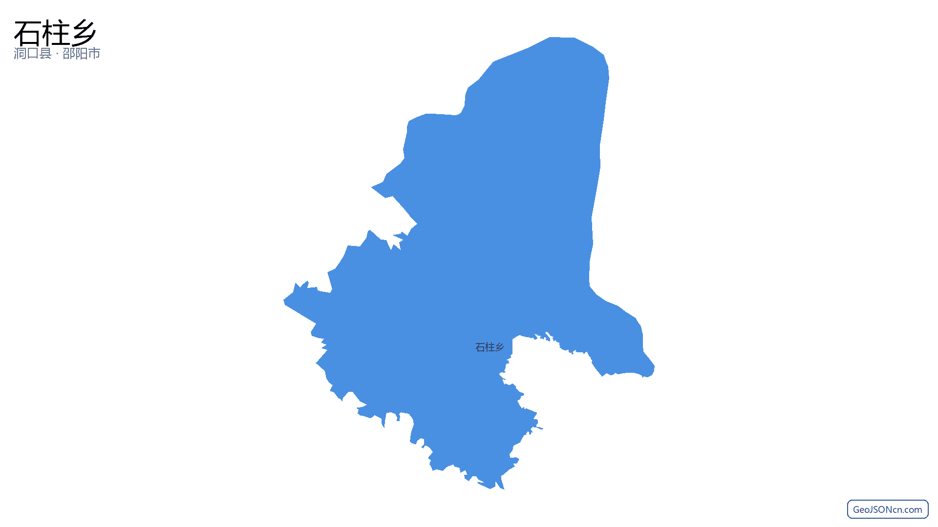 石柱乡行政区划边界地图(洞口县·邵阳市),提供GeoJSON、SHP矢量边界数据下载及高清地图大图(PNG/JPG) - GeoJSONcn.com