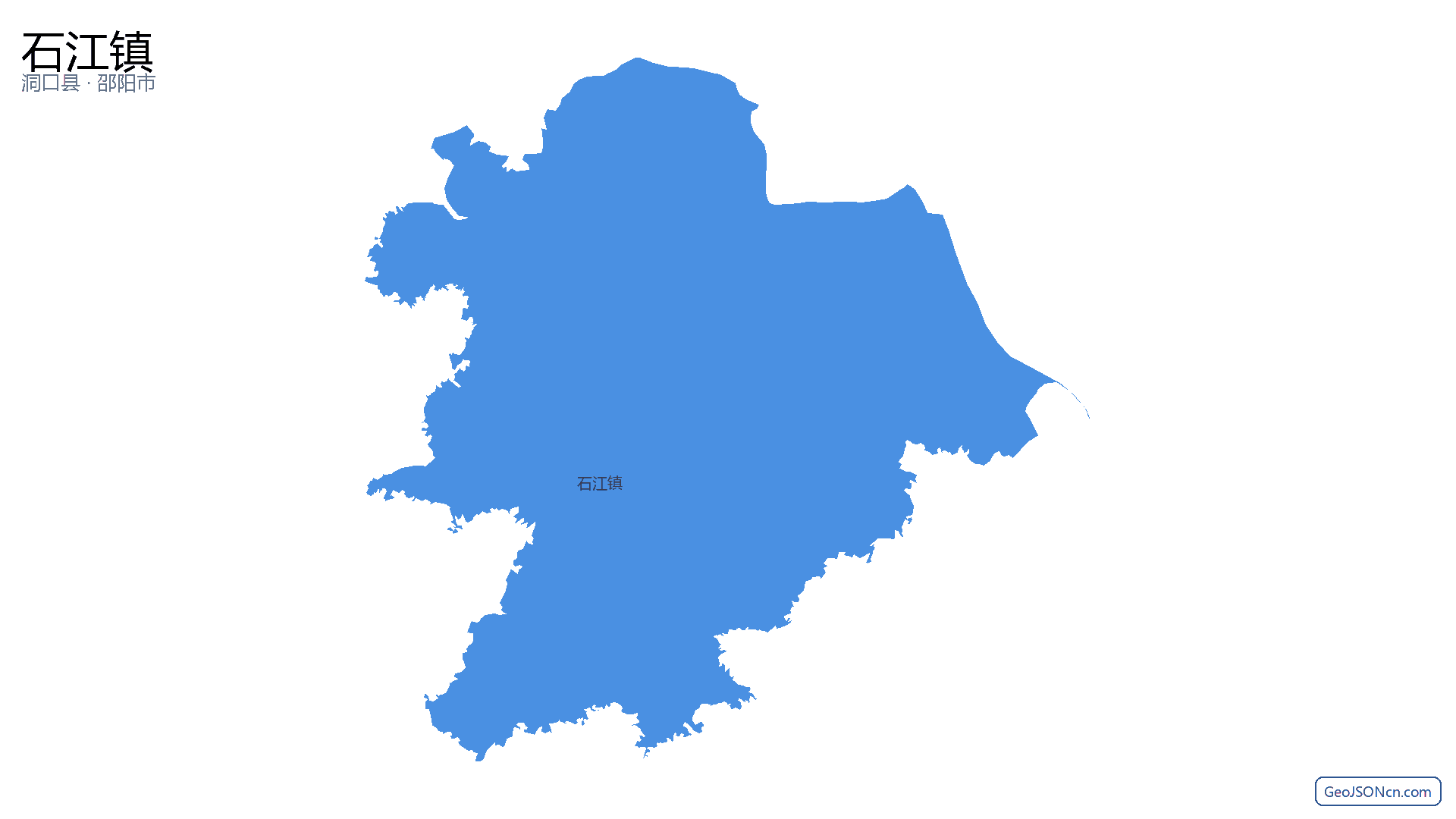 石江镇行政区划边界地图（洞口县·邵阳市）,提供GeoJSON、SHP矢量边界数据下载及高清地图大图(PNG/JPG) - GeoJSONcn.com