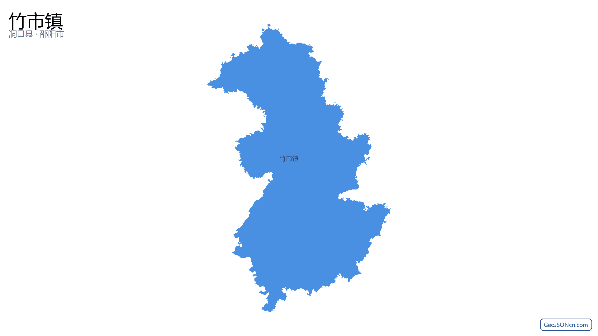 竹市镇行政区划边界地图（洞口县·邵阳市）,提供GeoJSON、SHP矢量边界数据下载及高清地图大图(PNG/JPG) - GeoJSONcn.com