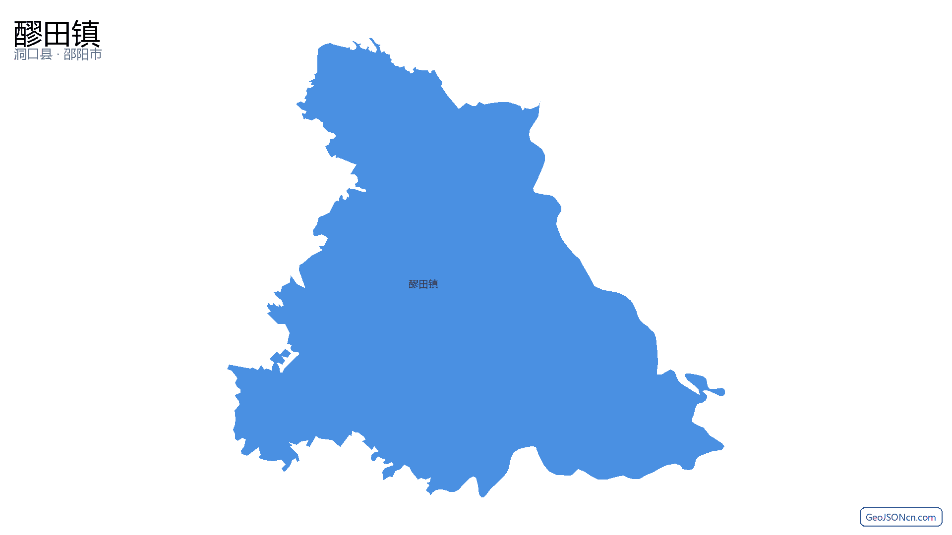 醪田镇行政区划边界地图（洞口县·邵阳市）,提供GeoJSON、SHP矢量边界数据下载及高清地图大图(PNG/JPG) - GeoJSONcn.com