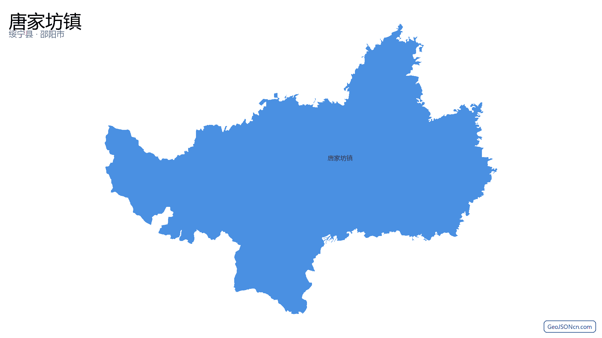 唐家坊镇行政区划边界地图(绥宁县·邵阳市),提供GeoJSON、SHP矢量边界数据下载及高清地图大图(PNG/JPG) - GeoJSONcn.com