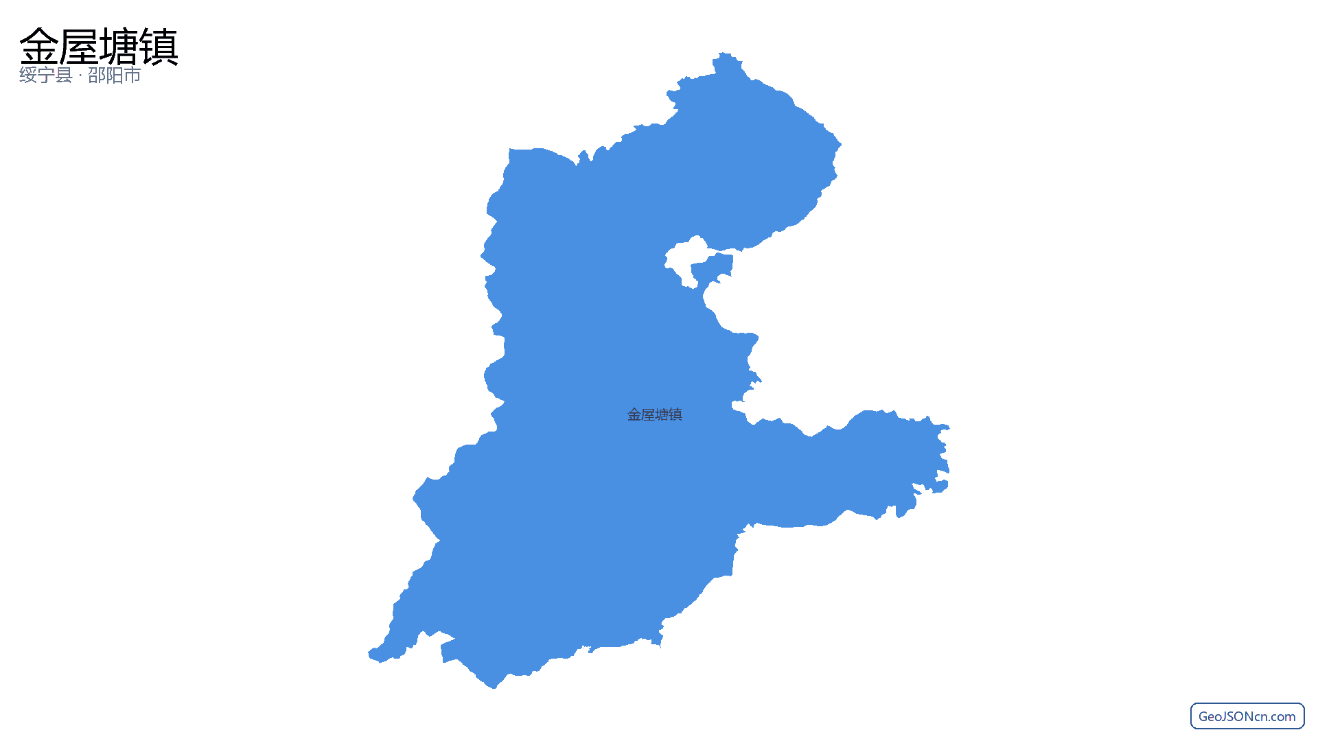 金屋塘镇行政区划边界地图（绥宁县·邵阳市）,提供GeoJSON、SHP矢量边界数据下载及高清地图大图(PNG/JPG) - GeoJSONcn.com