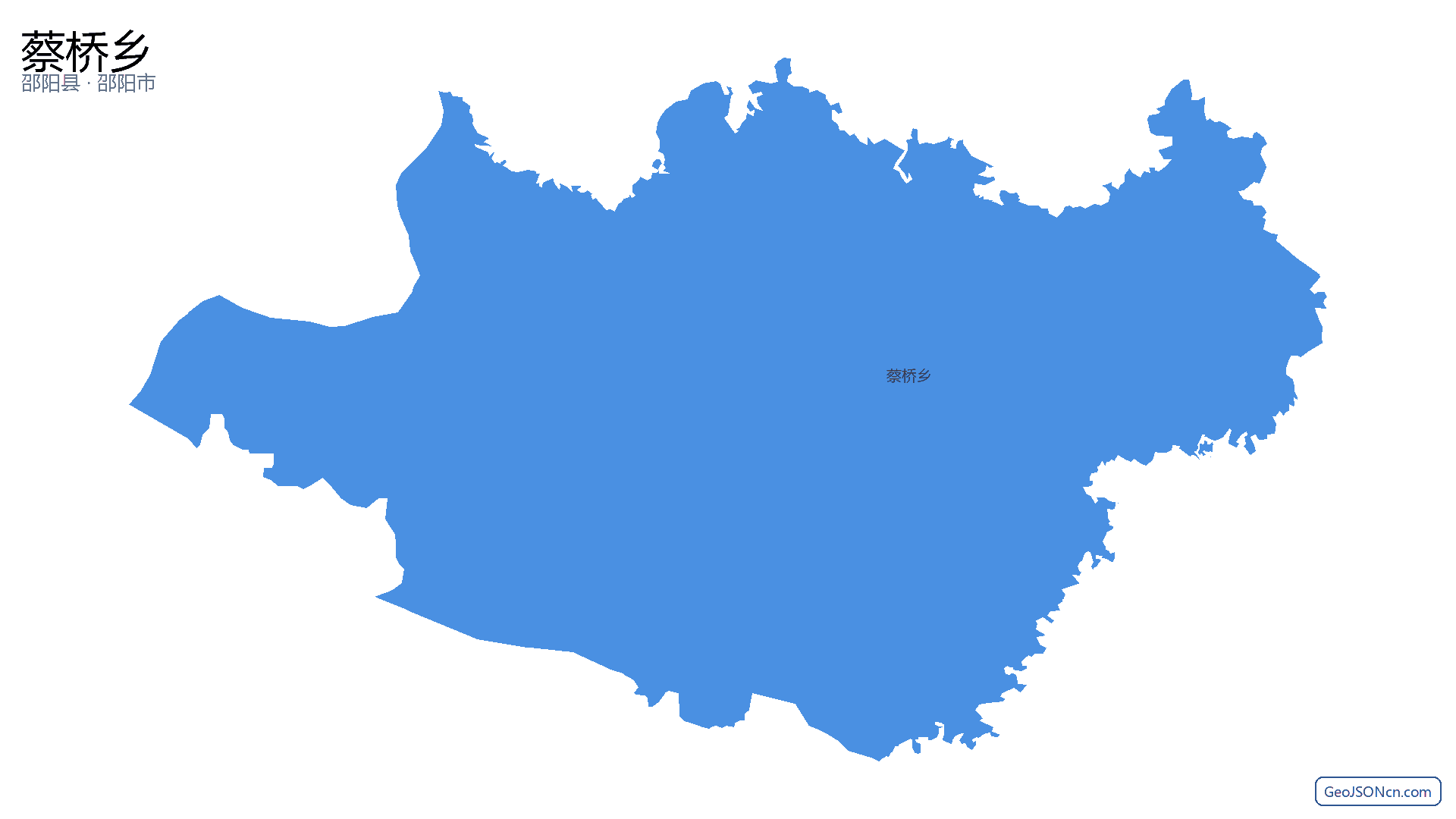 蔡桥乡行政区划边界地图（邵阳县·邵阳市）,提供GeoJSON、SHP矢量边界数据下载及高清地图大图(PNG/JPG) - GeoJSONcn.com