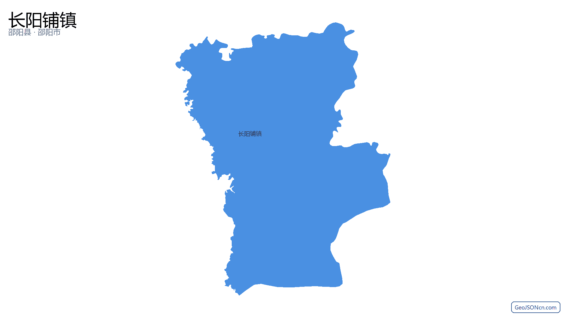 长阳铺镇行政区划边界地图（邵阳县·邵阳市）,提供GeoJSON、SHP矢量边界数据下载及高清地图大图(PNG/JPG) - GeoJSONcn.com