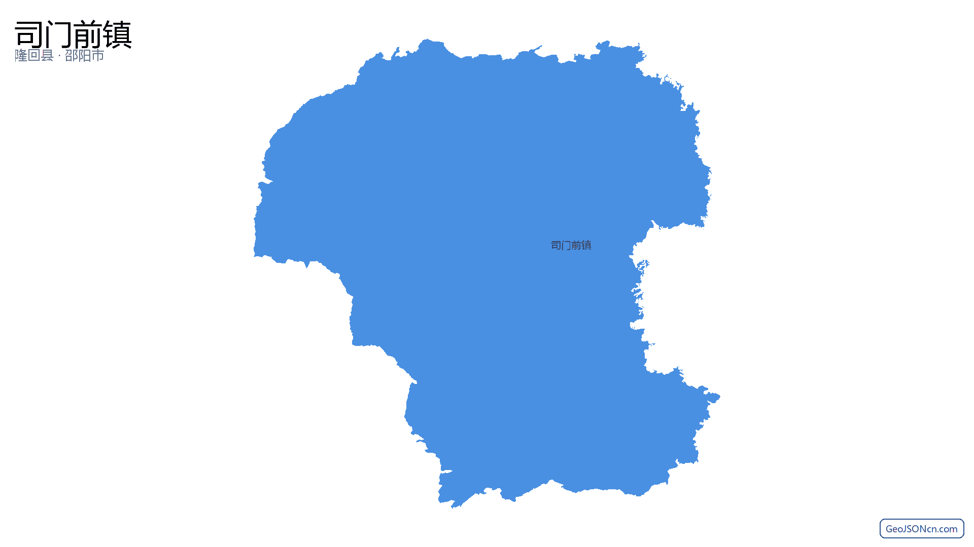 司门前镇行政区划边界地图（隆回县·邵阳市）,提供GeoJSON、SHP矢量边界数据下载及高清地图大图(PNG/JPG) - GeoJSONcn.com