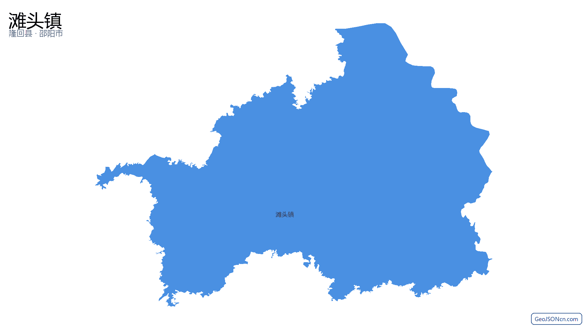 滩头镇行政区划边界地图(隆回县·邵阳市),提供GeoJSON、SHP矢量边界数据下载及高清地图大图(PNG/JPG) - GeoJSONcn.com