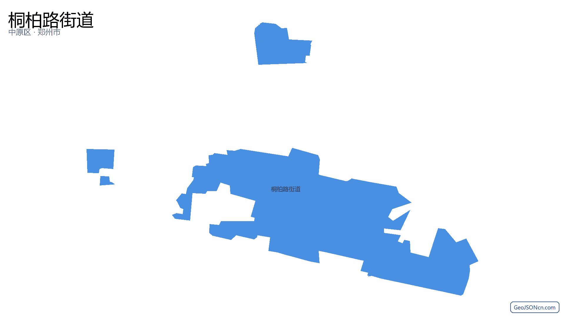 桐柏路街道行政区划边界地图（中原区·郑州市）,提供GeoJSON、SHP矢量边界数据下载及高清地图大图(PNG/JPG) - GeoJSONcn.com