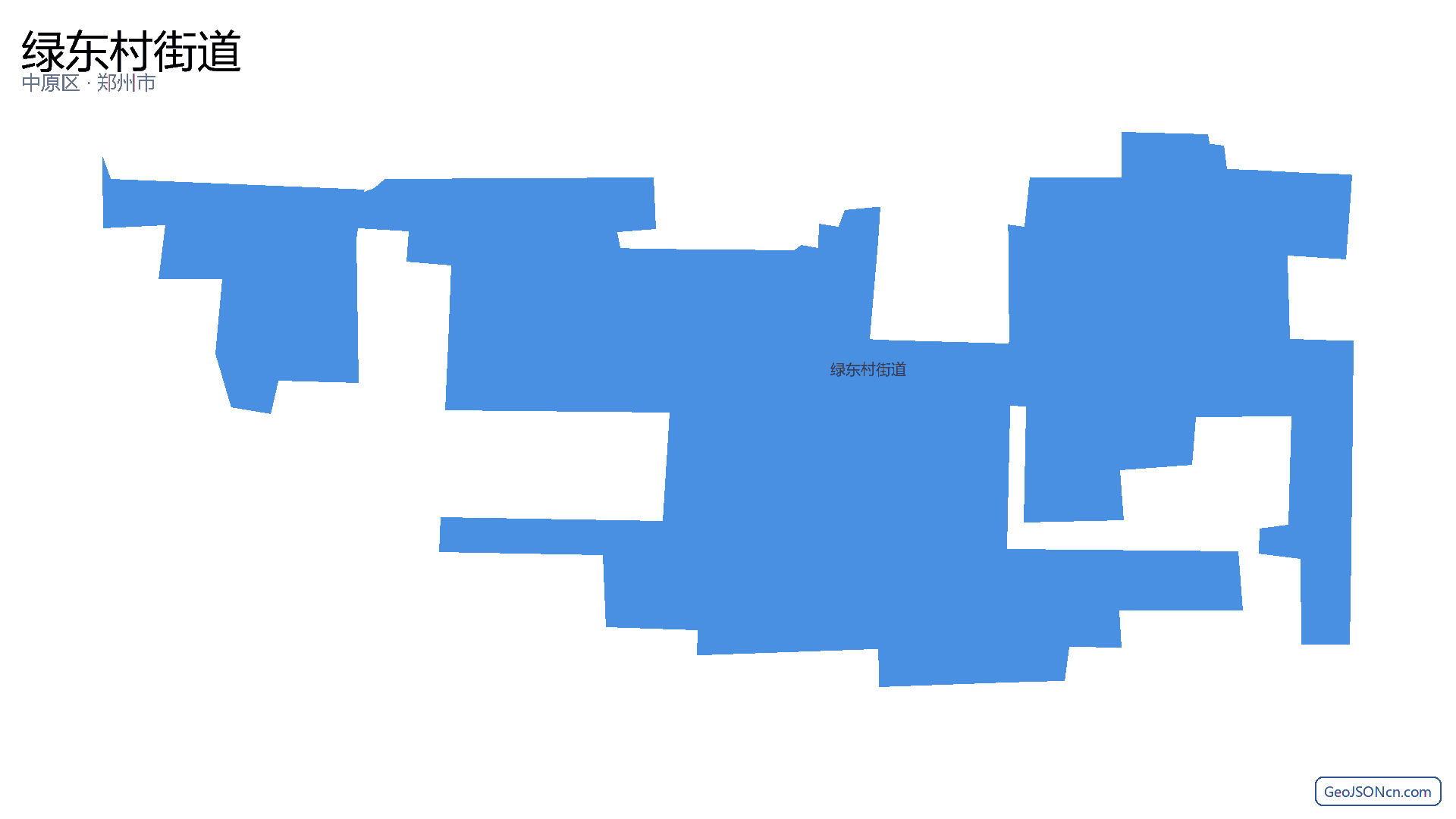 绿东村街道行政区划边界地图(中原区·郑州市),提供GeoJSON、SHP矢量边界数据下载及高清地图大图(PNG/JPG) - GeoJSONcn.com