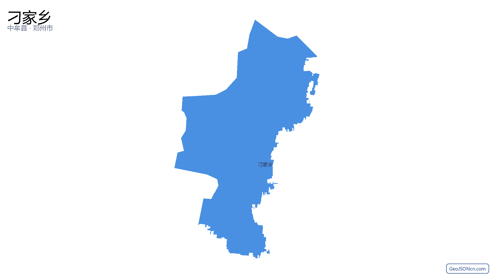 刁家乡行政区划边界地图（中牟县·郑州市）,提供GeoJSON、SHP矢量边界数据下载及高清地图大图(PNG/JPG) - GeoJSONcn.com