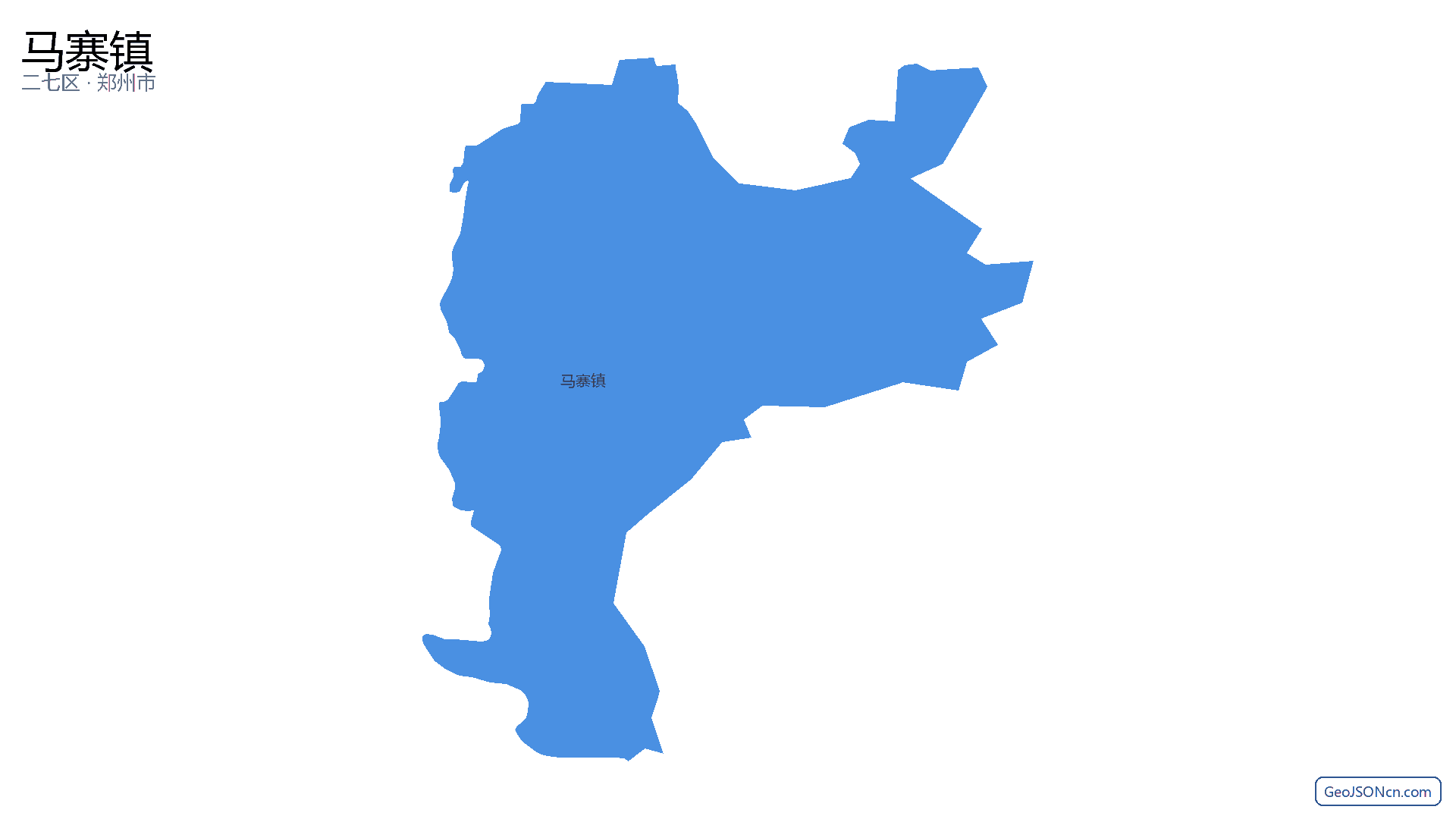 马寨镇行政区划边界地图（二七区·郑州市）,提供GeoJSON、SHP矢量边界数据下载及高清地图大图(PNG/JPG) - GeoJSONcn.com
