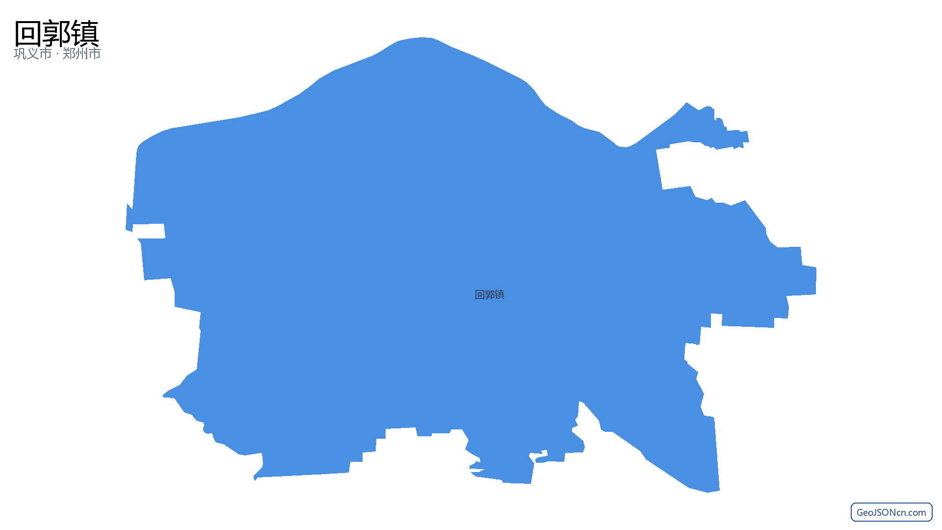 回郭镇行政区划边界地图(巩义市·郑州市),提供GeoJSON、SHP矢量边界数据下载及高清地图大图(PNG/JPG) - GeoJSONcn.com