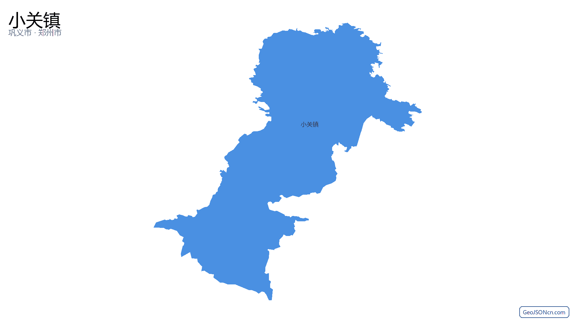 小关镇行政区划边界地图（巩义市·郑州市）,提供GeoJSON、SHP矢量边界数据下载及高清地图大图(PNG/JPG) - GeoJSONcn.com