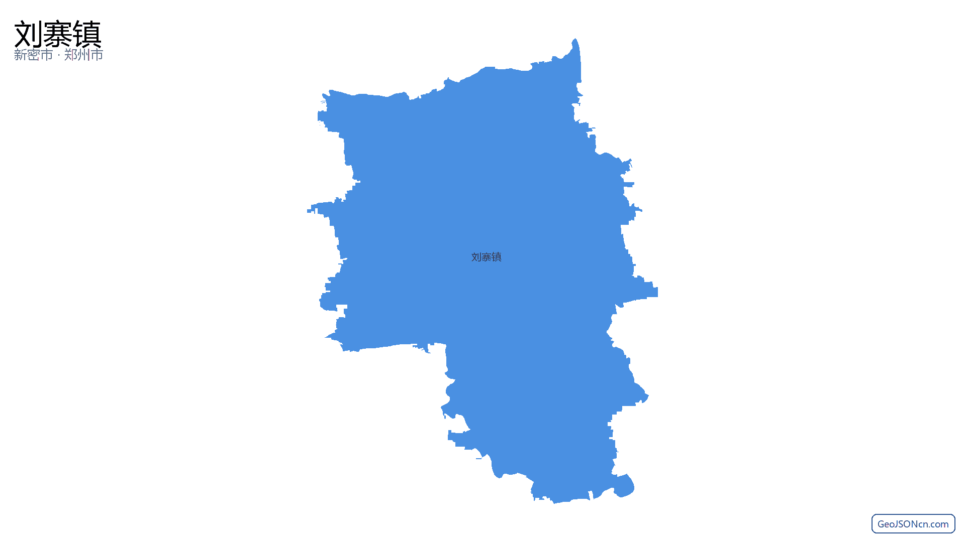 刘寨镇行政区划边界地图(新密市·郑州市),提供GeoJSON、SHP矢量边界数据下载及高清地图大图(PNG/JPG) - GeoJSONcn.com
