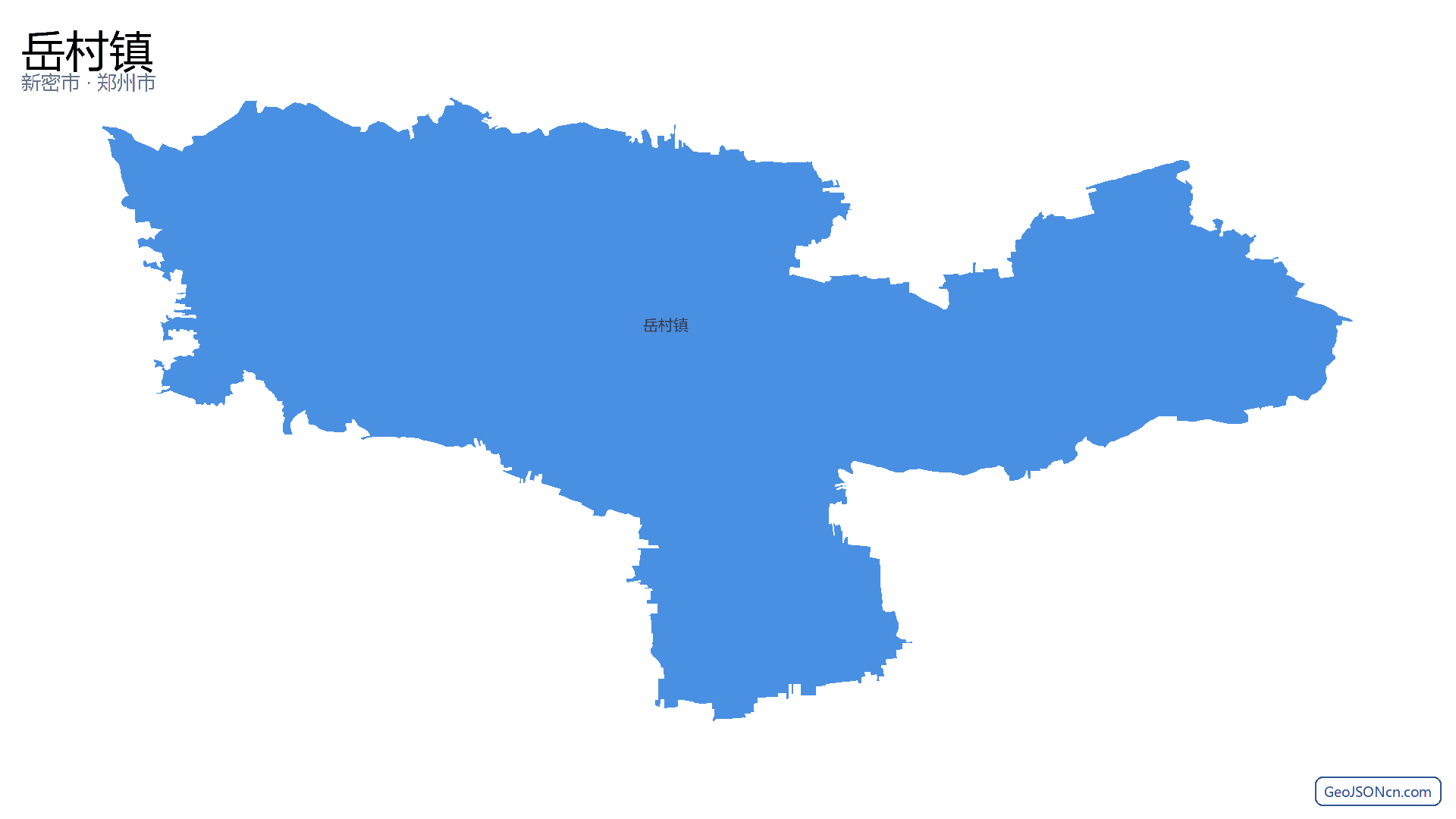 岳村镇行政区划边界地图（新密市·郑州市）,提供GeoJSON、SHP矢量边界数据下载及高清地图大图(PNG/JPG) - GeoJSONcn.com