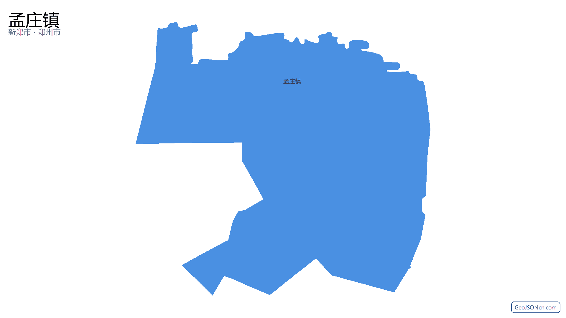 孟庄镇行政区划边界地图(新郑市·郑州市),提供GeoJSON、SHP矢量边界数据下载及高清地图大图(PNG/JPG) - GeoJSONcn.com