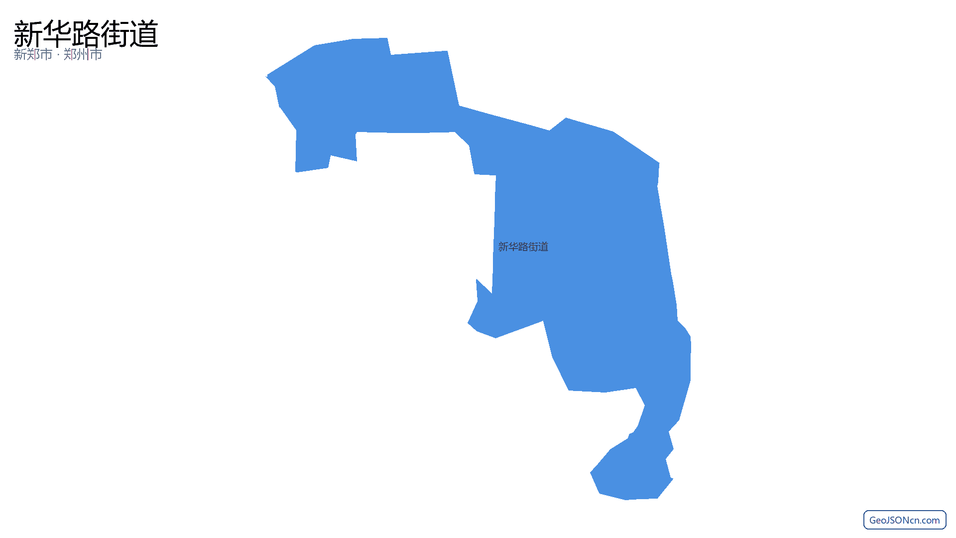 新华路街道行政区划边界地图（新郑市·郑州市）,提供GeoJSON、SHP矢量边界数据下载及高清地图大图(PNG/JPG) - GeoJSONcn.com
